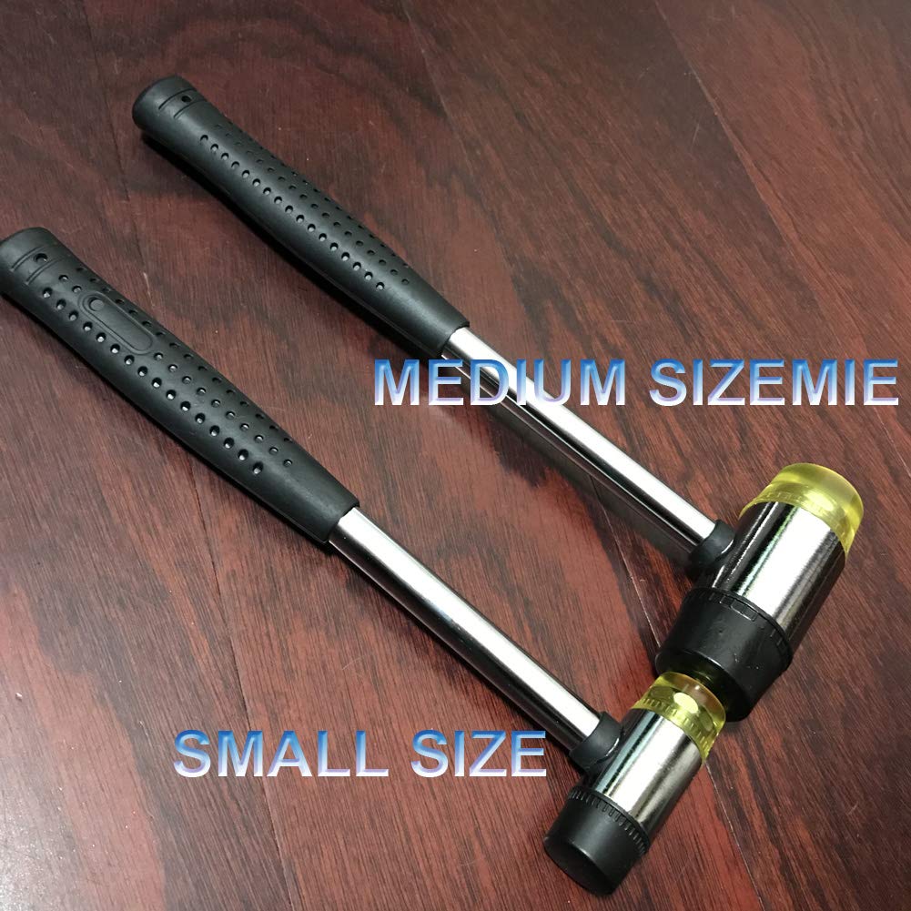 Double-Faced Rubber Mallet Hammer - Non-Slip Small Rubber Hammer for Jewelry Making, Crafts & Light Tapping Work - Perfect for Jewelers, Kids & Women - Ideal for DIY Projects, Watch Repair & Delicate Hammering Tasks