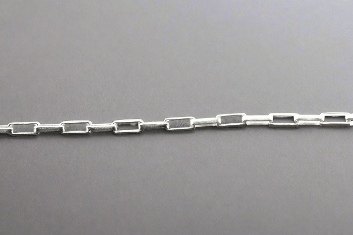 Sterling Silver Rectangular Link Chain Bracelet for Women - Elegant & Durable Jewelry for Everyday Wear, Parties & Gifts