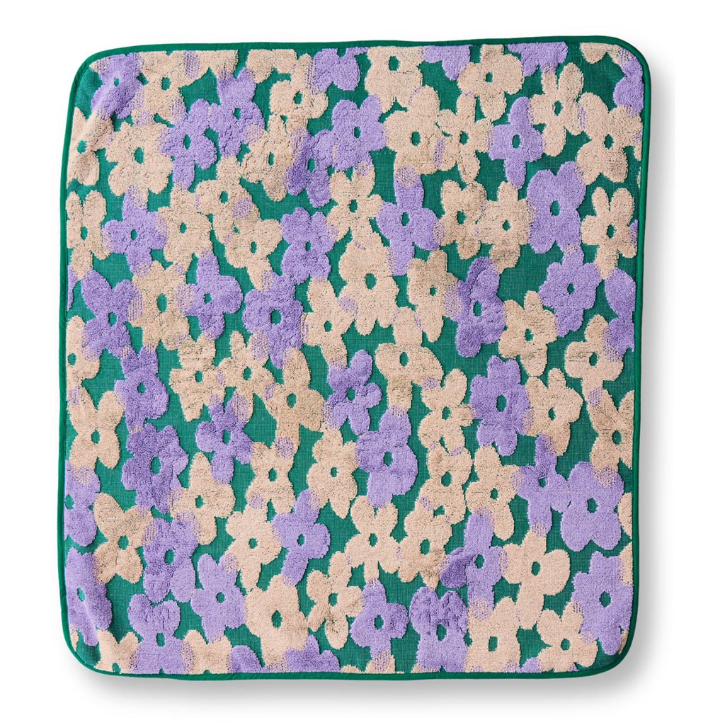 Soft Bush Daisy Terry Baby Towel - 100% Cotton, Hypoallergenic & Absorbent for Newborns & Toddlers - Perfect for Bath Time, Swimming & Nursery Care