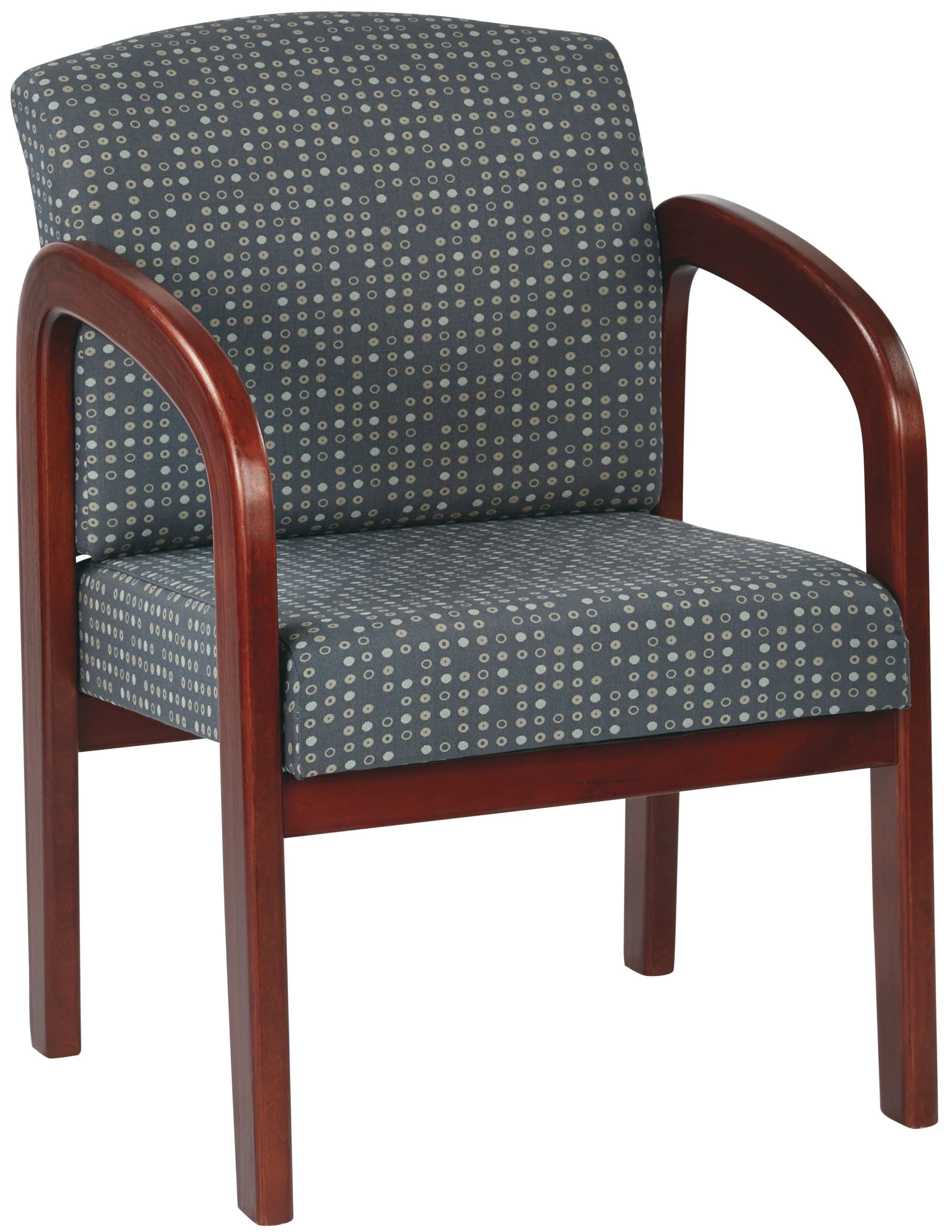 Office Star Work Smart™ Cherry Finish Wood Visitor Chair [WD387] - Comfortable & Stylish Guest Seating for Offices, Waiting Rooms & Reception Areas