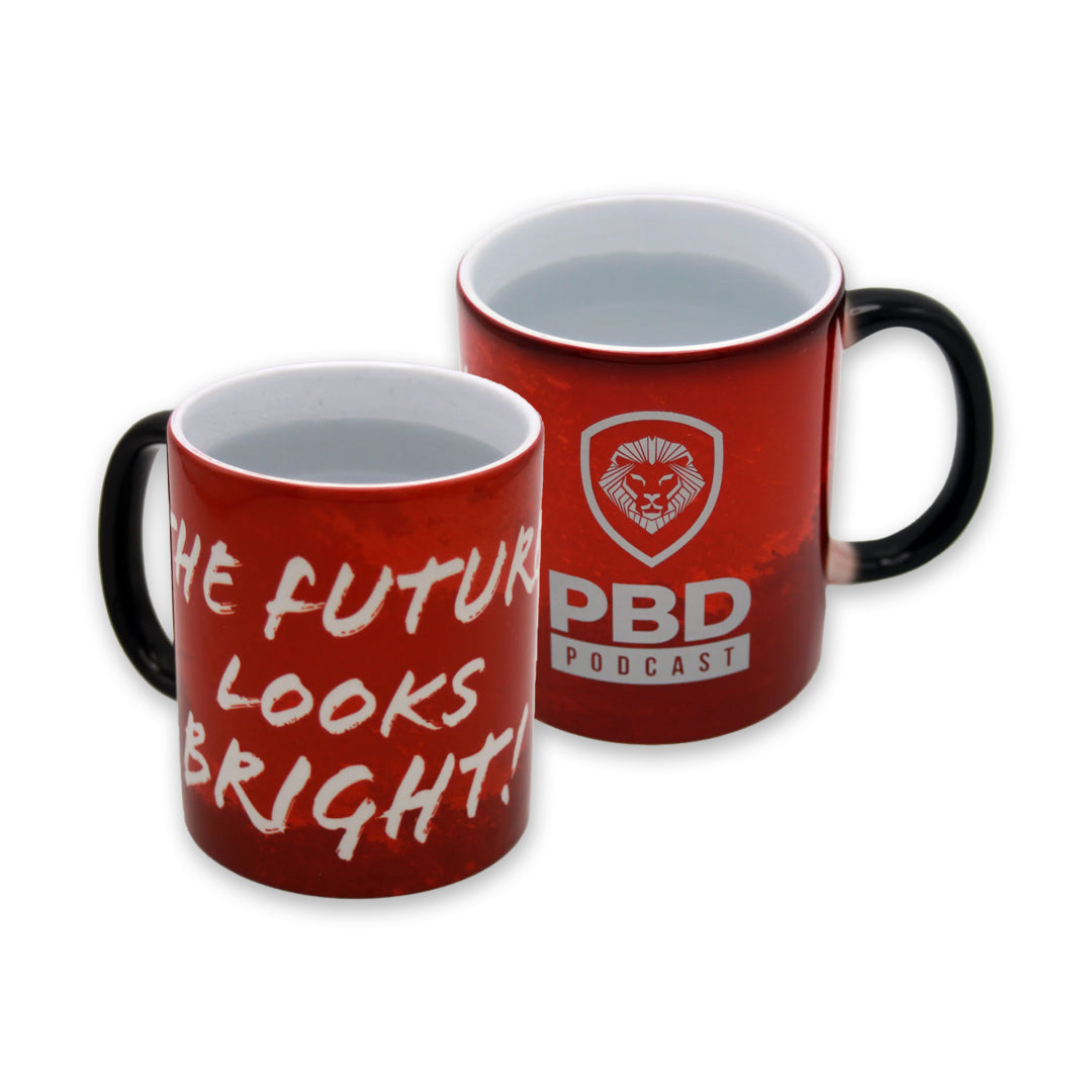 Future Looks Bright PBD Color Changing Mug - Heat Sensitive Magic Coffee Cup for Gifts & Fun - Perfect for Home, Office & Surprise Moments