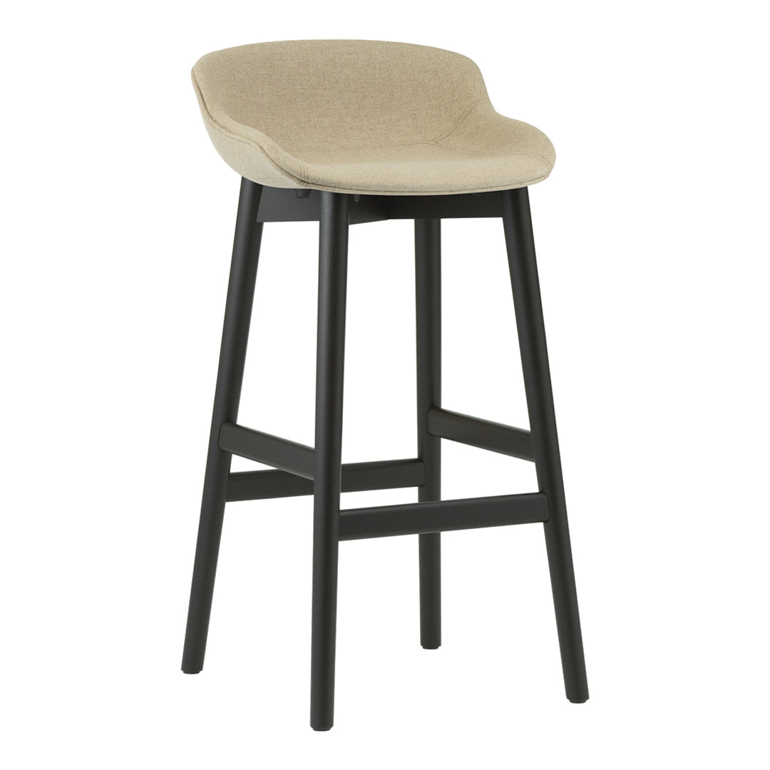 Premium Hyg Bar Stool with Full Upholstered Seat & Sturdy Wood Base - Perfect for Kitchen Islands, Home Bars, and Modern Dining Spaces