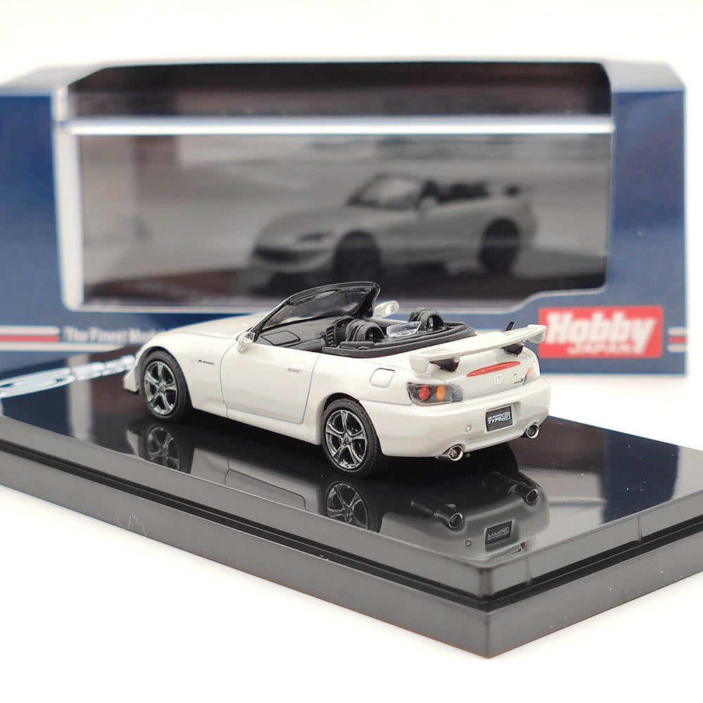 1/64 Honda S2000 Type S (AP2) Platinum White Diecast Model Car - Hobby Japan HJ641020SPW - Collectible Miniature Vehicle for Display, Gifts & Car Enthusiasts