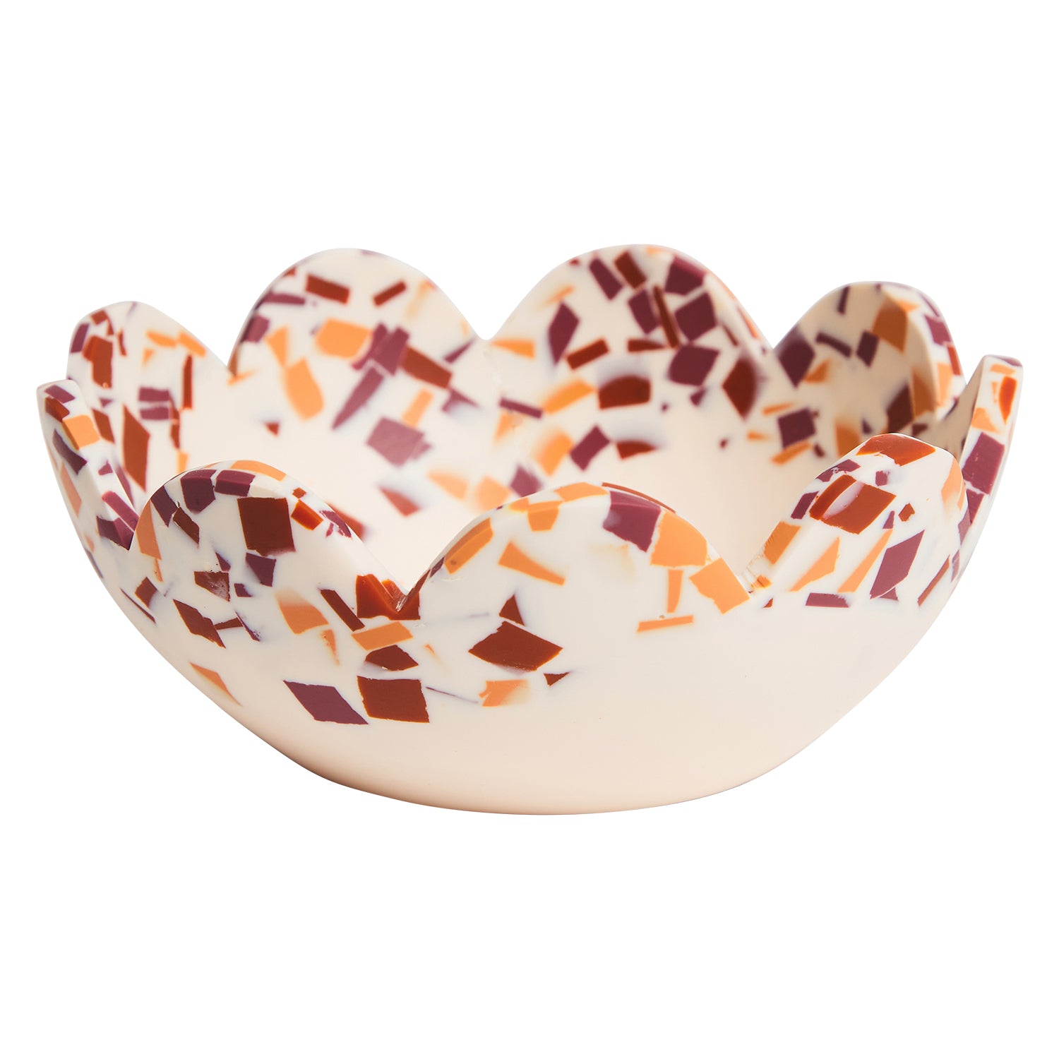 Elegant Petal Bowl - Nougat Terrazzo Design | Perfect for Home Decor, Kitchen Storage & Wedding Centerpieces