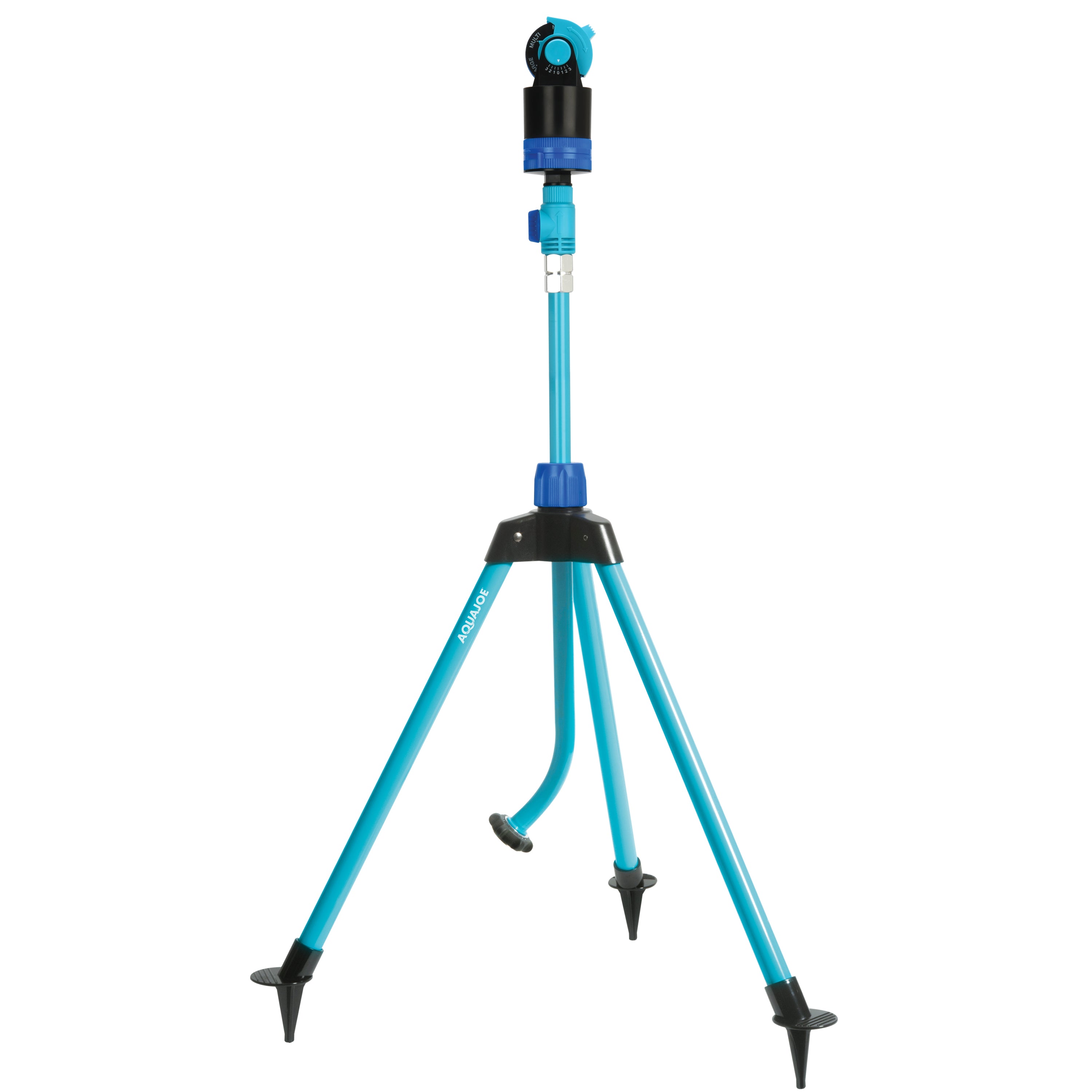 Aqua Joe AJ 6PSTB MAX HD 360° Telescoping Sprinkler & Mister with Metal Tripod Base - 6 Watering Patterns, Covers 4,100 Sq. Ft. - Perfect for Lawns, Gardens & Outdoor Cooling