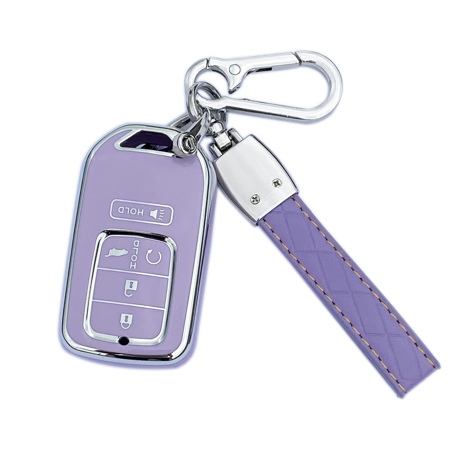 Premium Key Fob Case Cover for Honda Accord, Civic, CR-V, HR-V, Fit, Odyssey, Crosstour - Durable Protection & Stylish Purple Design - Perfect for Car Keys Organization & Daily Commute