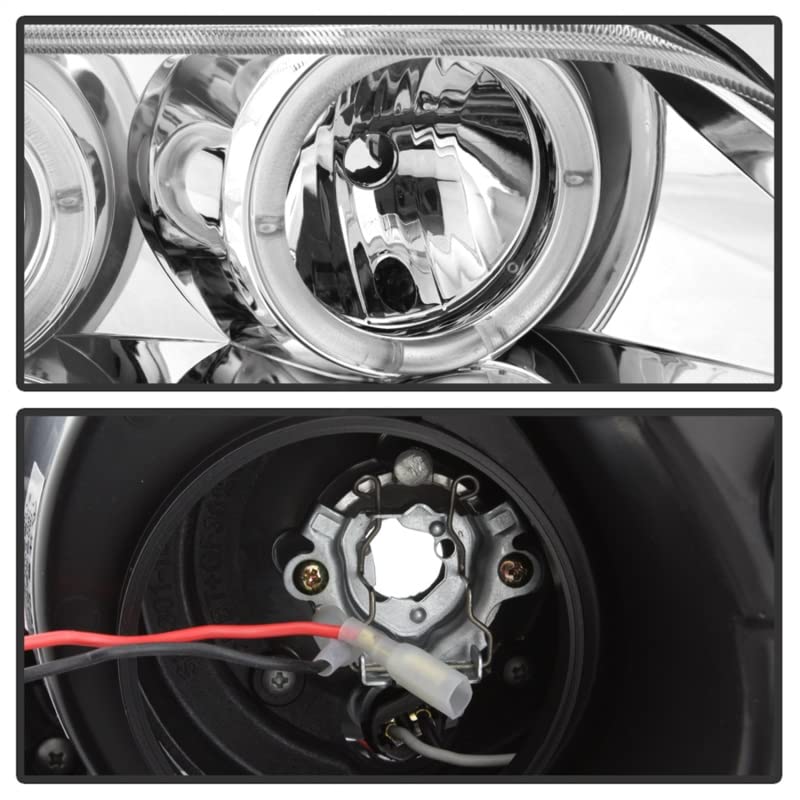 Spyder Auto 5009098 LED Halo Projector Headlights - Chrome/Clear - High Performance Car Lighting for Night Driving & Off-Road Adventures