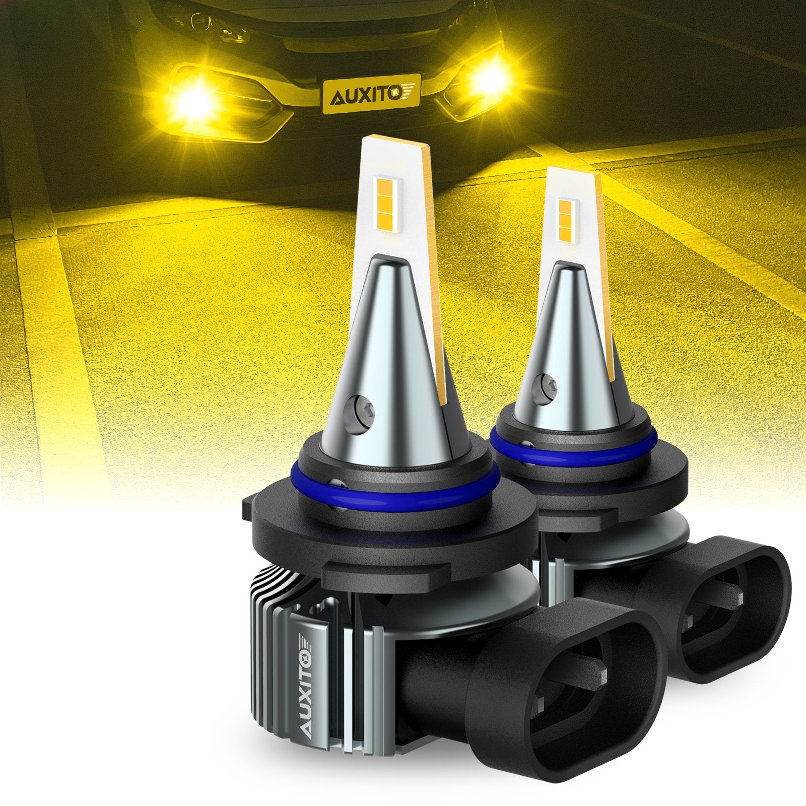 9006/HB4 LED Fog Light Bulbs - 3000K Amber Yellow, 30W 6000 Lumens Per Pair - High Power CSP Chips for Enhanced Visibility - Perfect for Trucks, SUVs, and Off-Road Vehicles in Foggy or Low Visibility Conditions