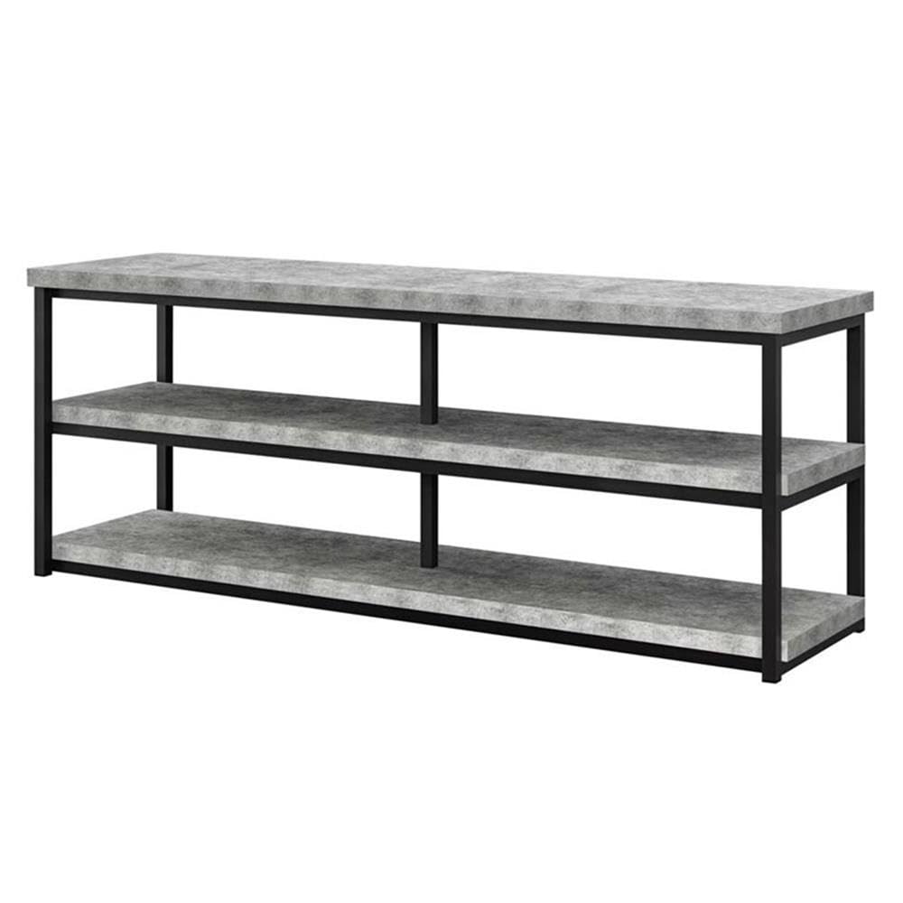Beaumont Lane 65 Inch TV Stand Entertainment Center Console for Flat Screen TVs - Modern Concrete Gray Finish - Perfect for Living Room, Home Theater & Media Room Setup
