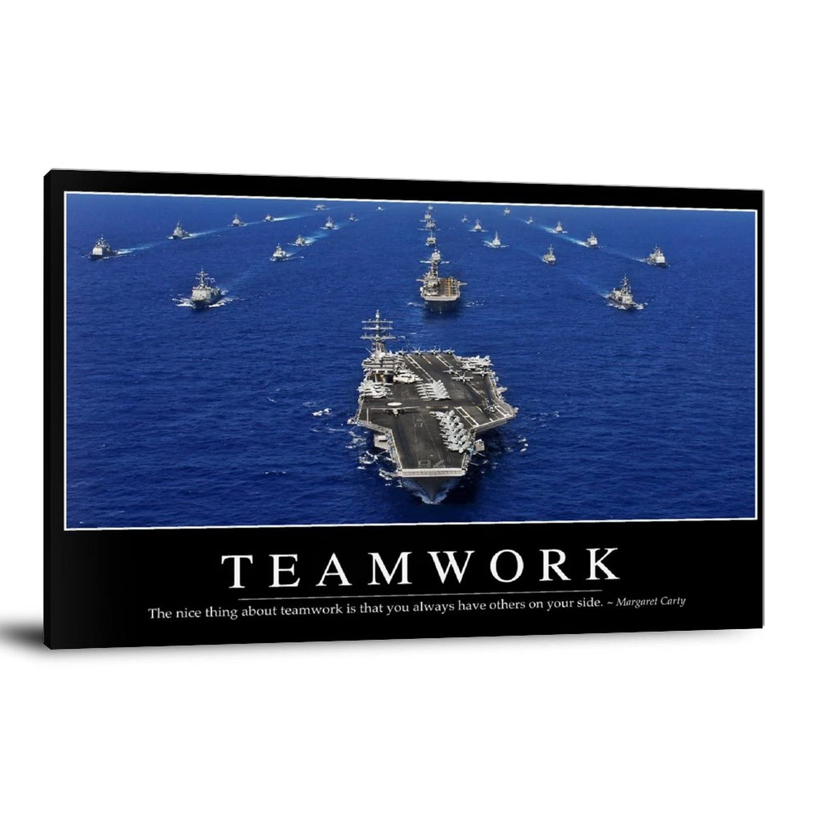 Inspirational Motivational Teamwork Canvas Wall Art - 24x36 Inch (60x90cm) Modern Office Decor, Living Room & Bedroom Painting - Perfect for Home, Office & Workplace Motivation