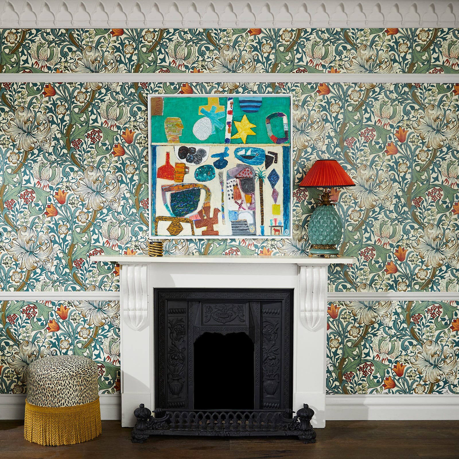 GOLDEN LILY Wallpaper - Premium Ecru Floral Wallpaper for Home Decor | Perfect for Living Room, Bedroom & Nursery