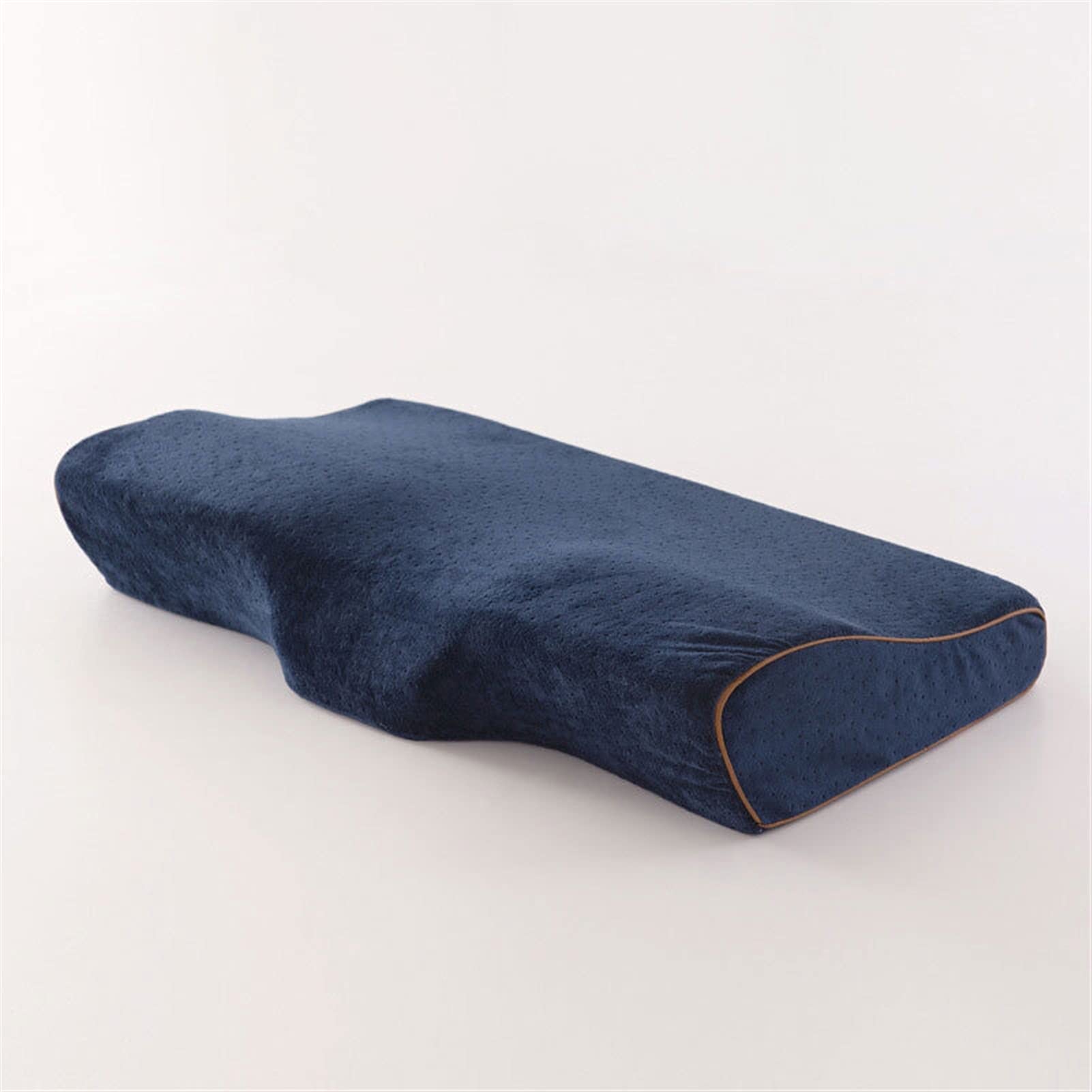 DJDEFK Memory Foam Cervical Pillow - Orthopedic Neck Support Pillow for Pain Relief, Slow Rebound, Butterfly Shape, Travel & Home Use (Blue, 60x35cm) - Perfect for Sleeping, Office, and Airplane Comfort