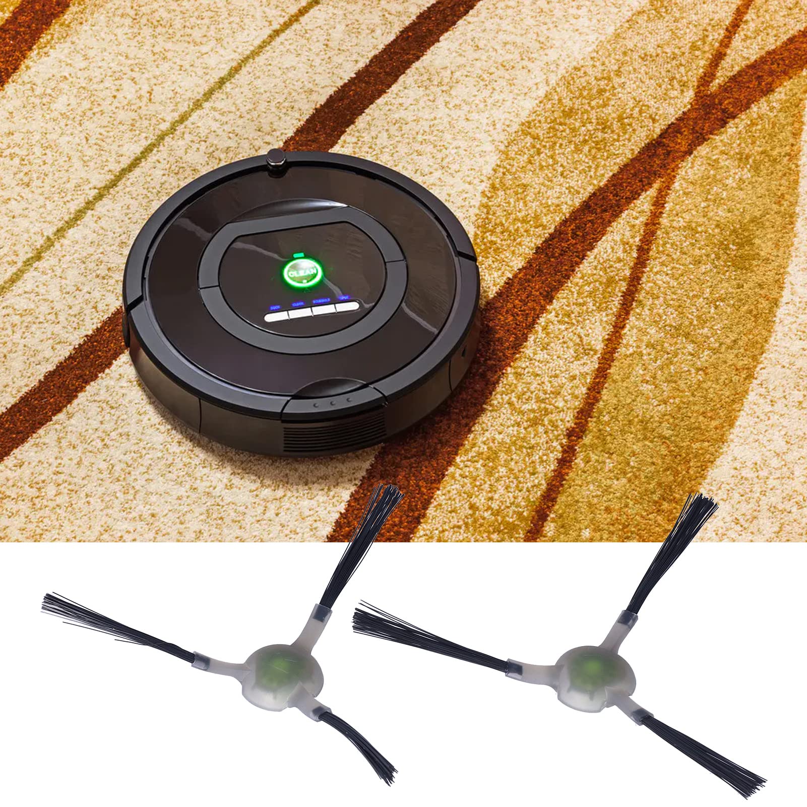 Lefant Vacuum Cleaner Side Brush Replacement - Compatible with M210, M210S, M210B & M213 Robot Vacuums | Essential Cleaning Accessory for Hard Floors, Carpets & Pet Hair Removal