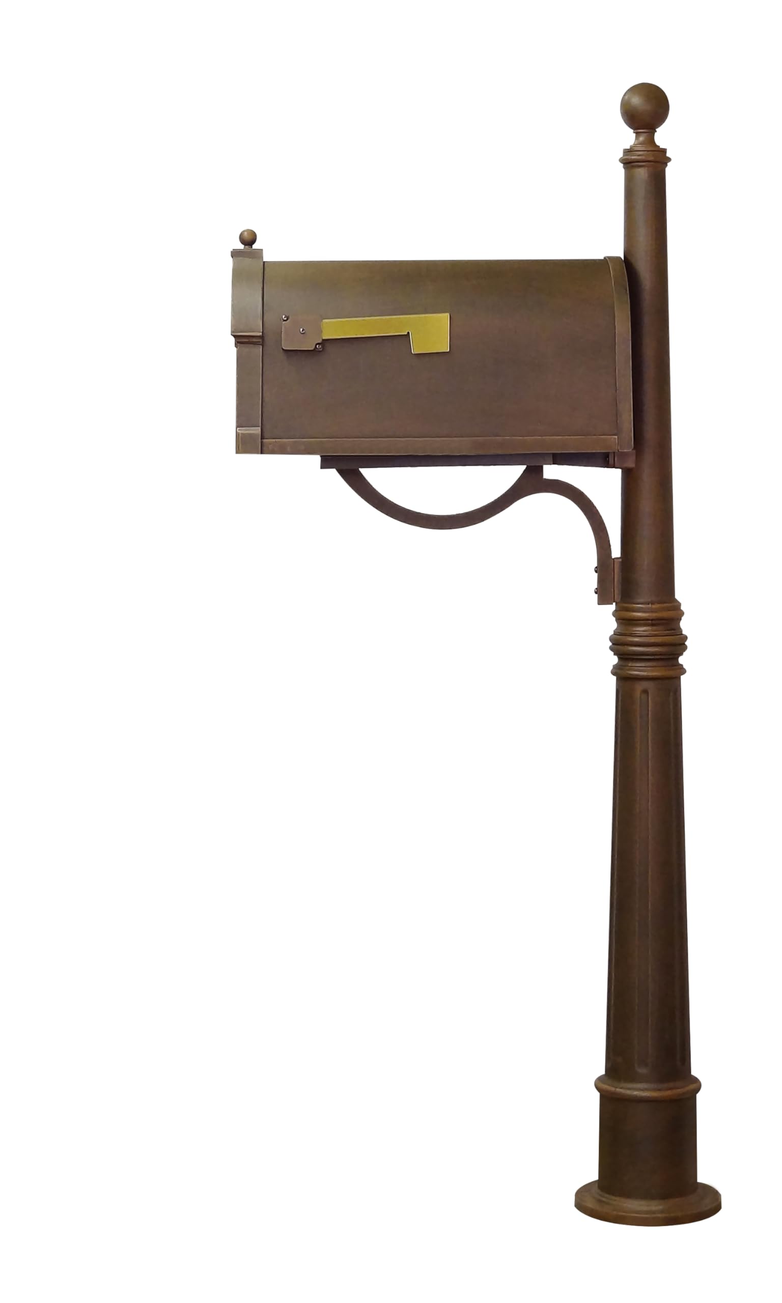 Special Lite Berkshire Curbside Mailbox with Aluminum Post - Copper Mailbox with Ashland Post - SCB-1015_SPK-600-CP | Durable Outdoor Mailbox for Residential & Commercial Use | Weather-Resistant Mailbox for Home, Office & Apartment Buildings