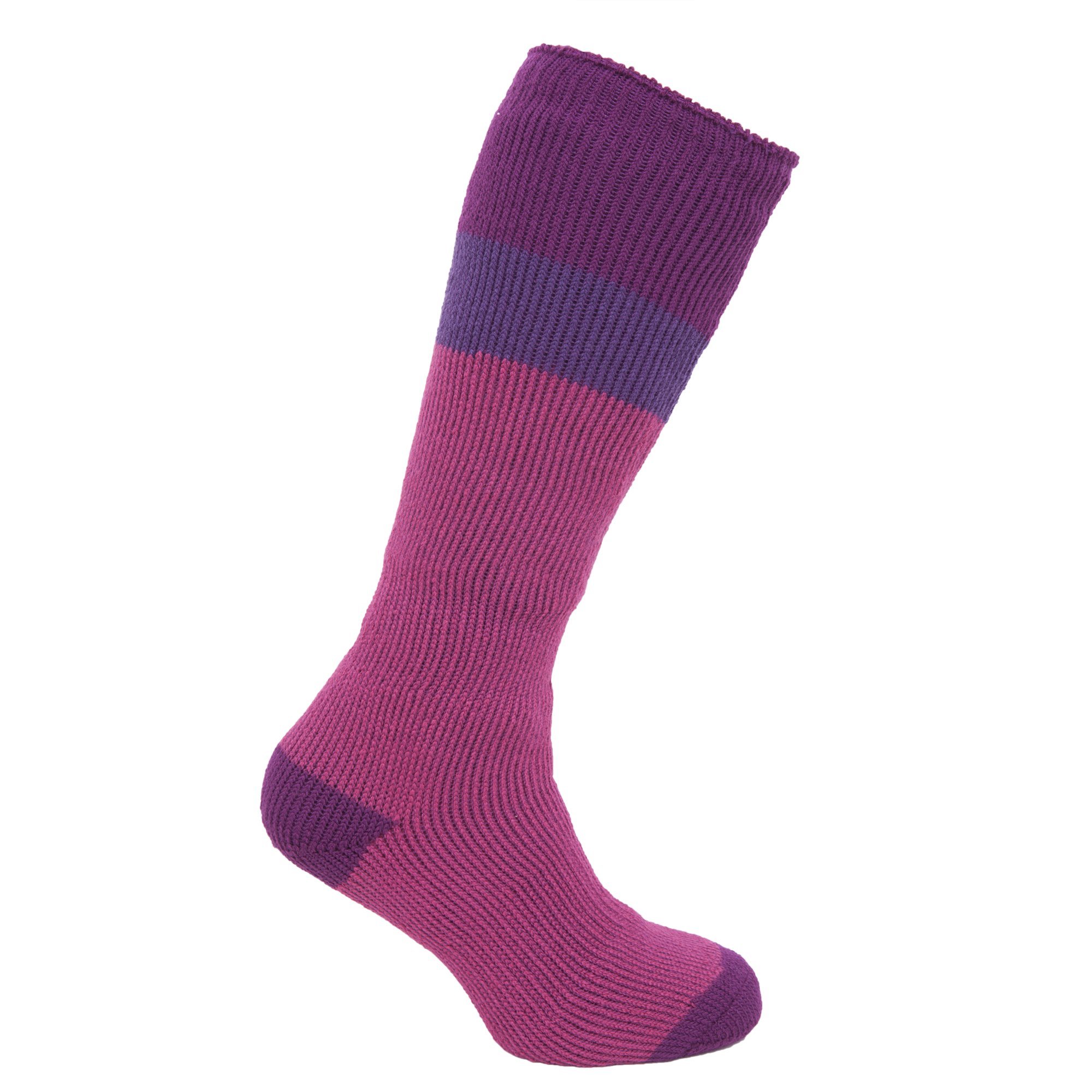 Heat Holders Women's Ultimate Thermal Ski Socks - Dark Pink & Purple (US 5-9) | Cold Weather, Winter Sports & Outdoor Activities