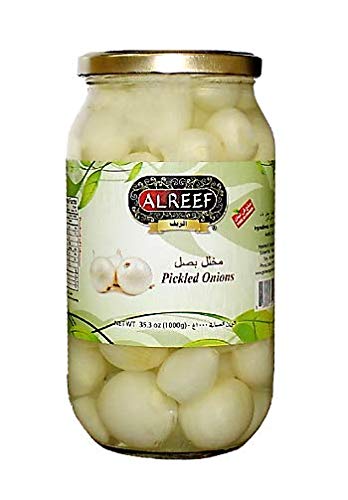 Al Reef Kosher Pickled Onions - 35oz (1,000g) Glass Jar - Premium Pickled Vegetables for Sandwiches, Salads & Charcuterie Boards