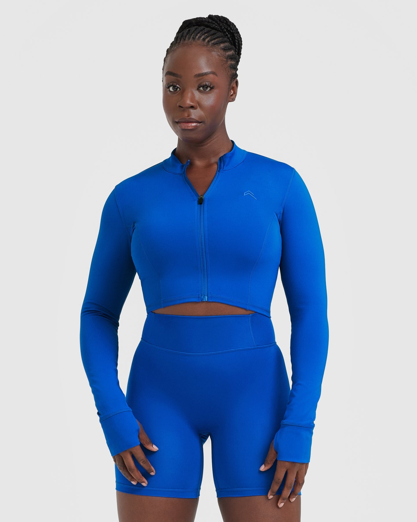 Timeless Crop Jacket in Cobalt Blue - Stylish Women's Outerwear for Fall & Spring | Perfect for Casual Outings, Office Wear & Date Nights