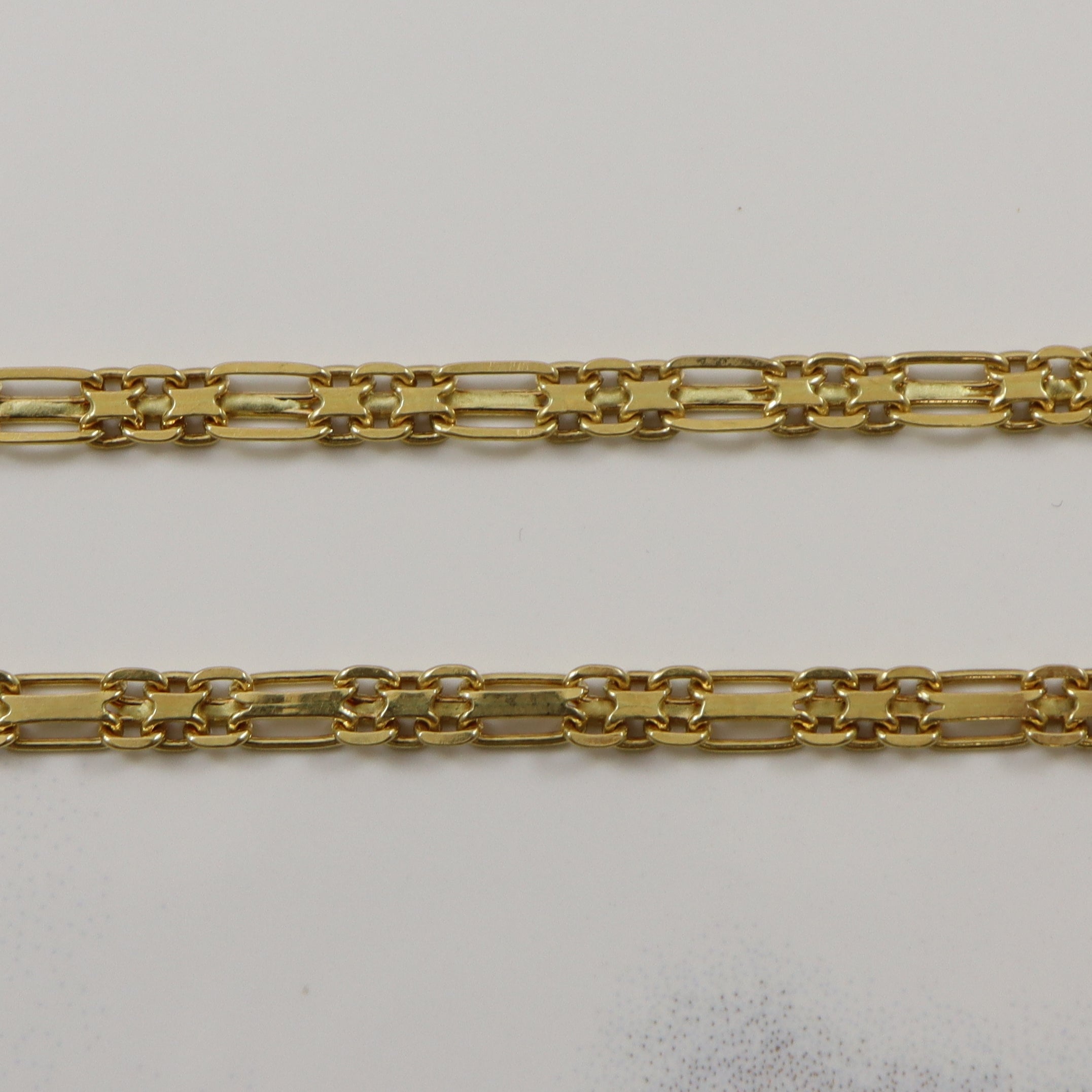 18K Yellow Gold Fancy Chain Necklace for Women - Elegant 18 Inch Gold Plated Jewelry for Party, Wedding & Everyday Wear