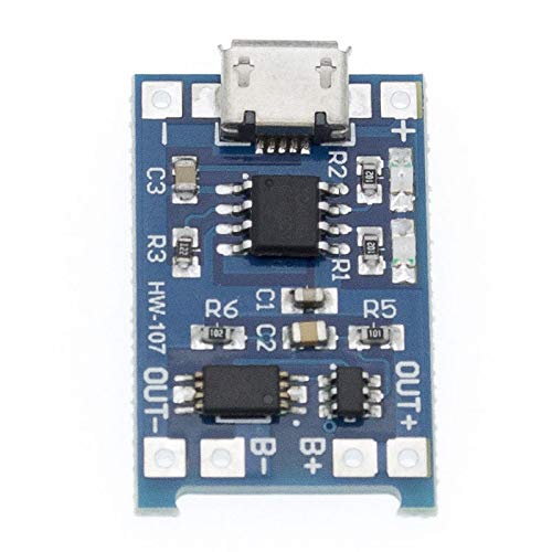 100Pcs TP4056 5V 1A Micro USB 18650 Lithium Battery Charger Module with Dual Protection - Perfect for DIY Electronics, Power Banks, and Solar Projects