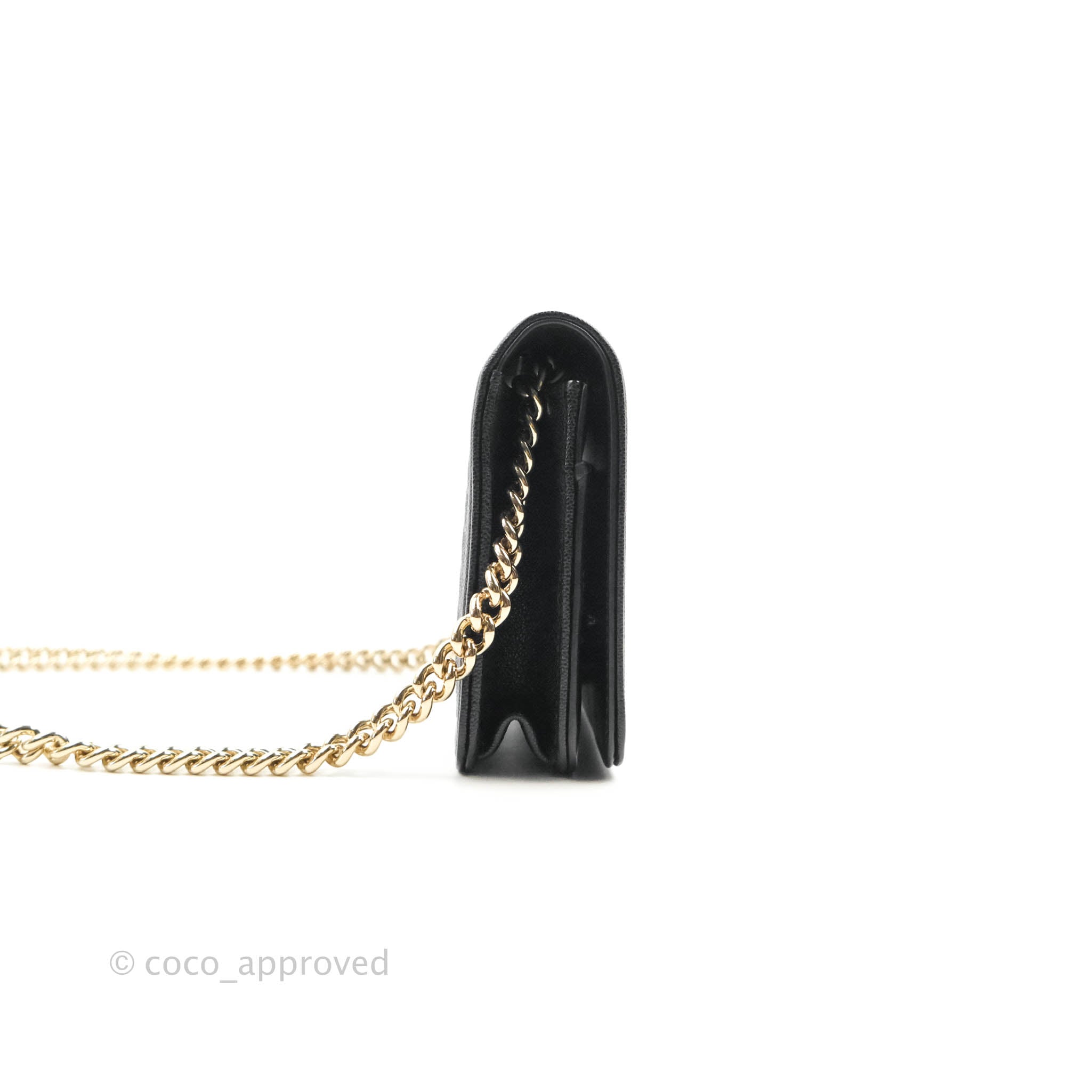 Chanel Chevron Boy Wallet On Chain Black Caviar Gold Hardware - Luxury Crossbody Bag for Women, Perfect for Evening Out & Special Occasions