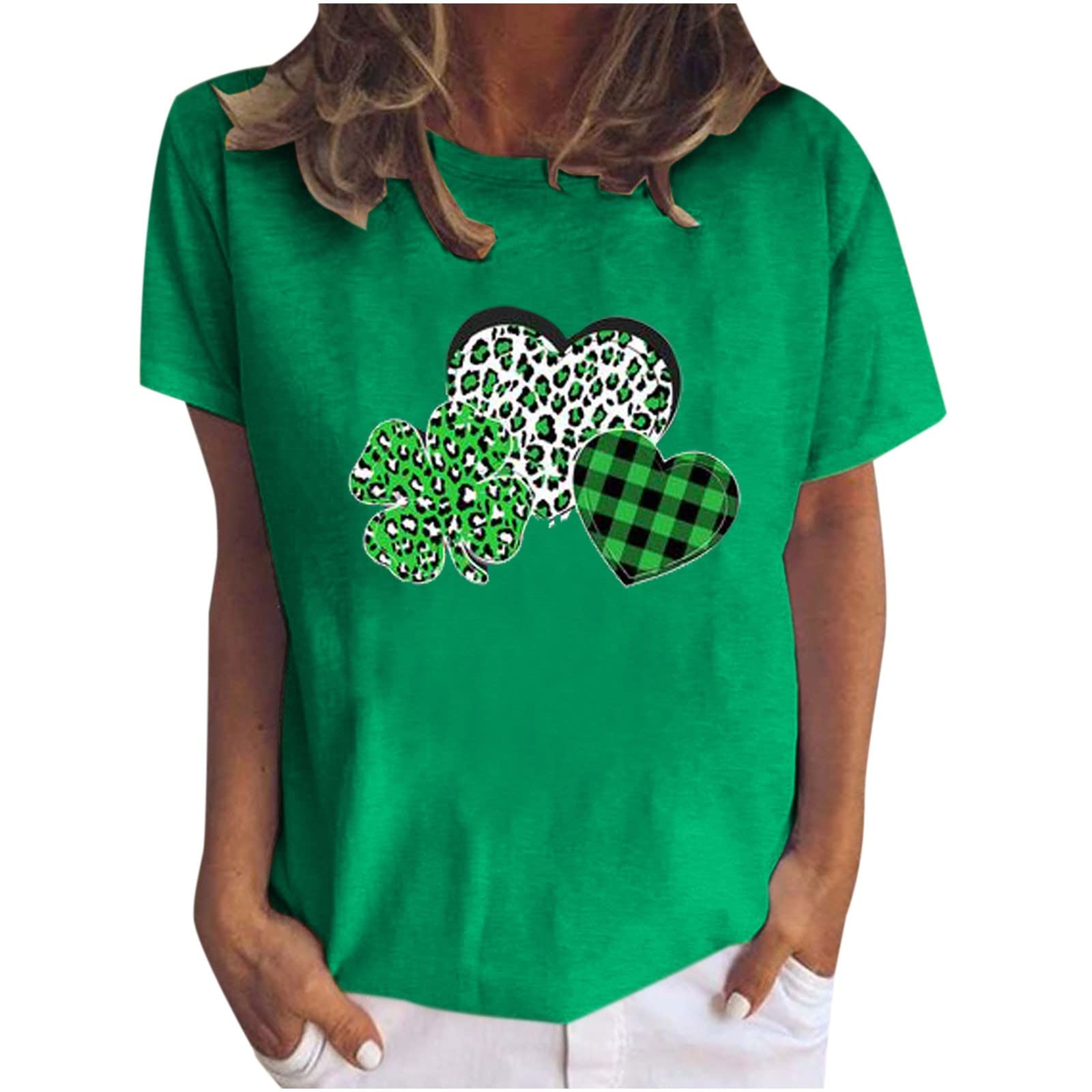 Women's Western Print Casual T-Shirt - Loose Fit Round Neck Short Sleeve Top for Spring & Autumn | Athletic Comfort Shirt for Everyday Wear & Outdoor Activities