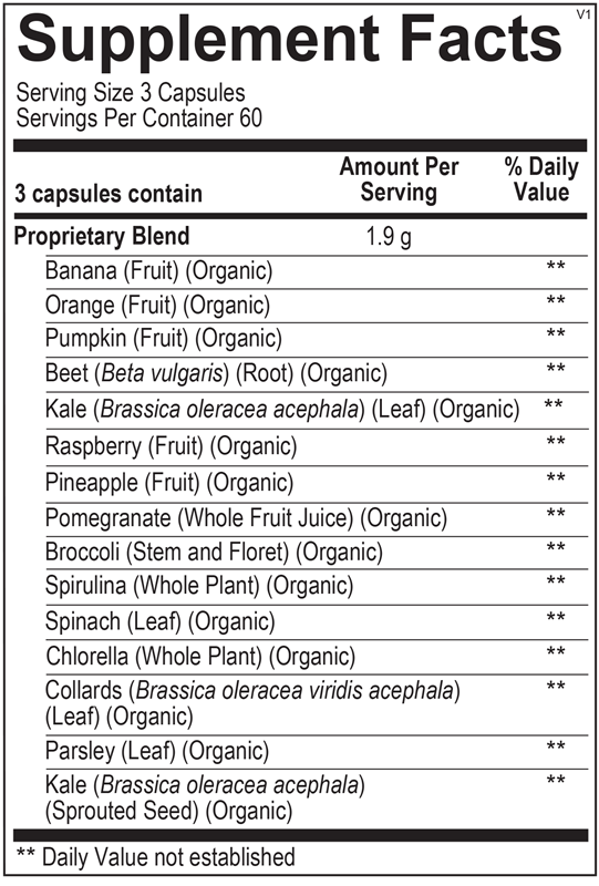 Organic Indigo Greens Superfood Capsules - Antioxidant Rich, Detox & Immune Support - Perfect for Daily Wellness & Detox Routines
