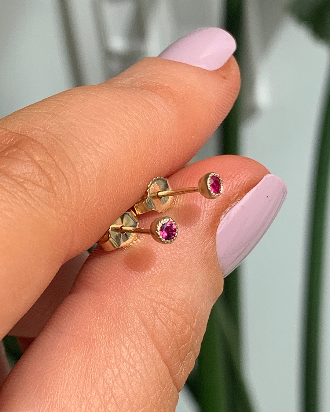Melee Ball - Premium Ruby Studs for Jewelry Making, Fashion Accessories & DIY Crafts | Perfect for Earrings, Necklaces & Bracelets