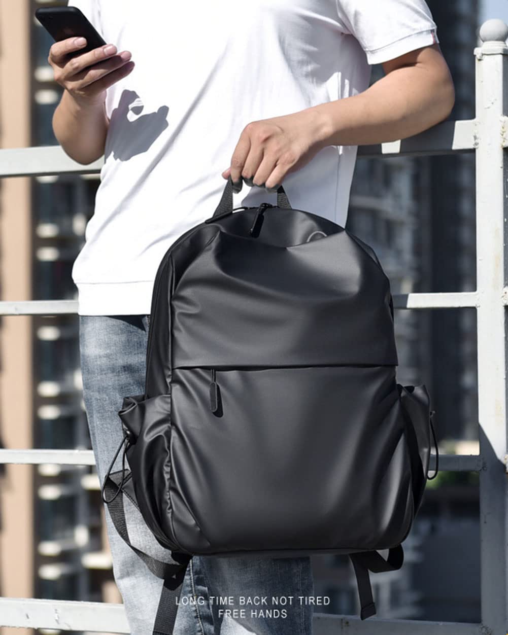 Waterproof Laptop Backpack for Men - Durable & Stylish 15.6 Inch Computer Backpack with USB Charging Port - Perfect for Work, Travel & College (Black)