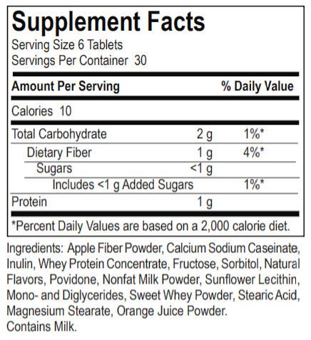 Peak Protein & Fiber Chewable Tablets - High Protein Supplement with Fiber for Digestive Health & Muscle Support - Perfect for Fitness Enthusiasts & Active Lifestyles