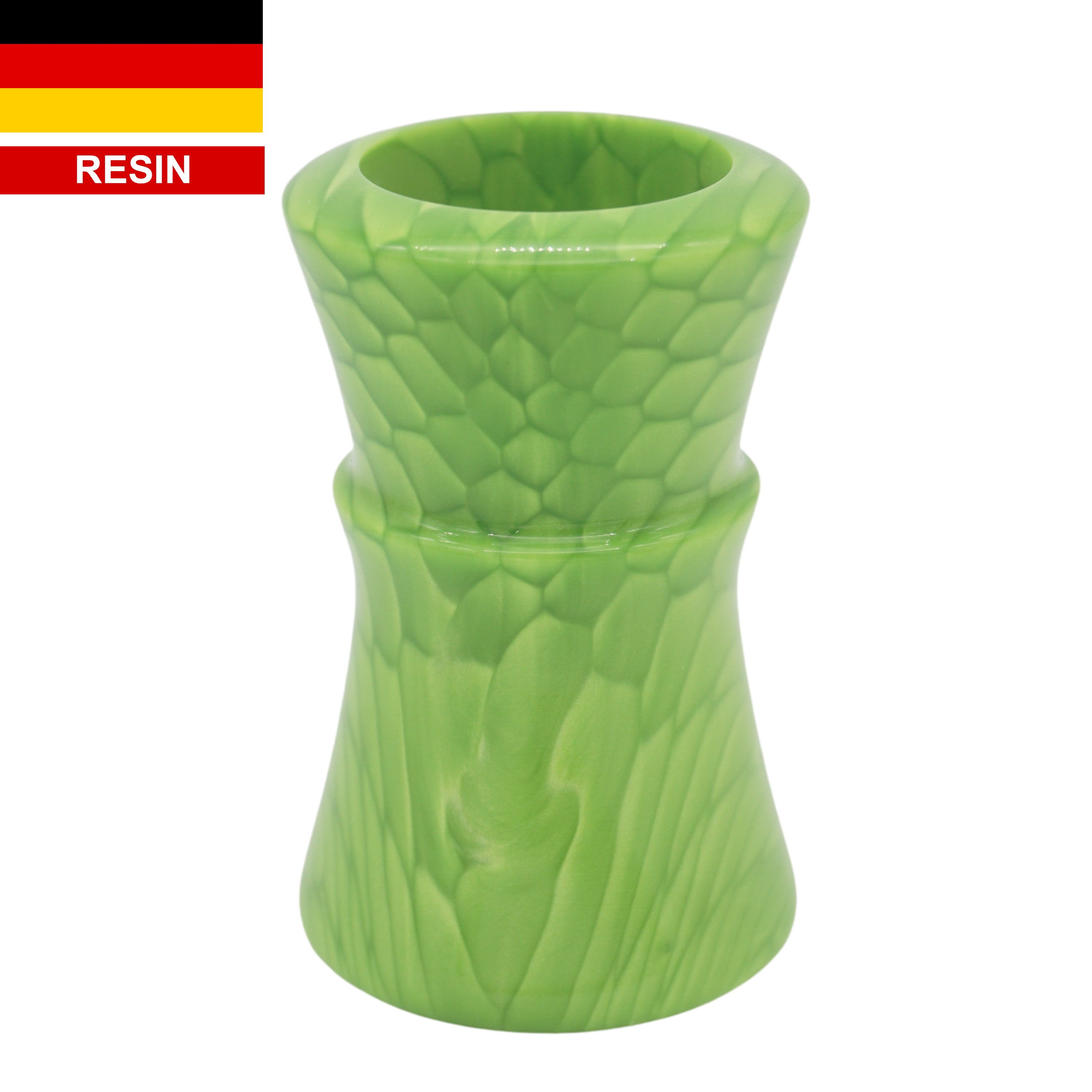 Premium Green Snakeskin Handcrafted Shaving Brush Handle for 24mm & 26mm Knots - Luxury Wet Shaving & Grooming Gift for Men