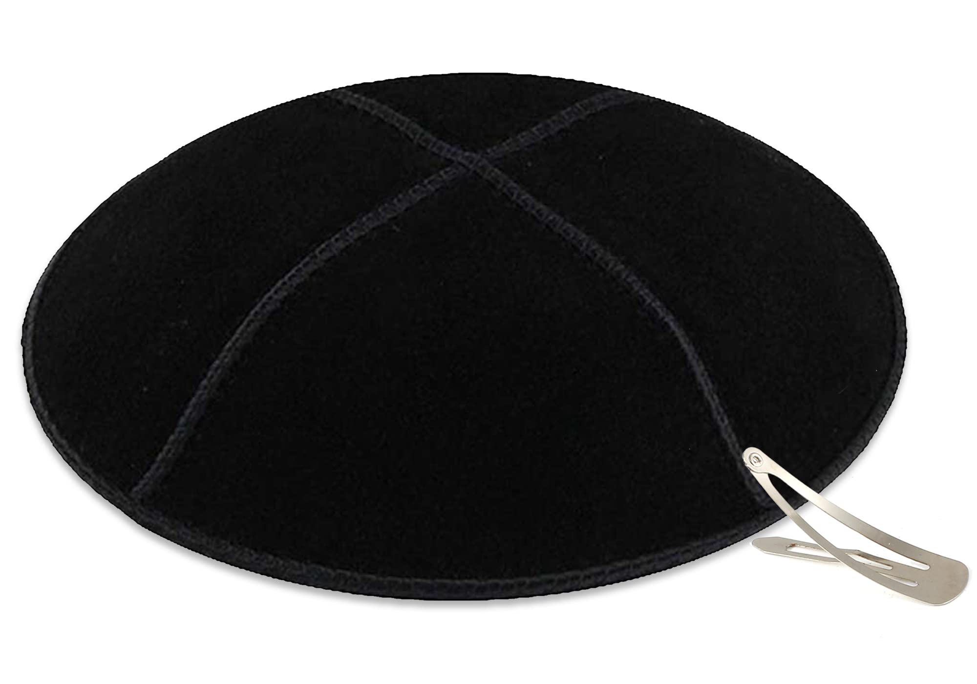 Genuine Suede Kippah for Men - Bulk Packs & Single Pieces with Metal Clips - Premium Jewish Yamaka for Synagogue, Bar Mitzvah & Daily Wear