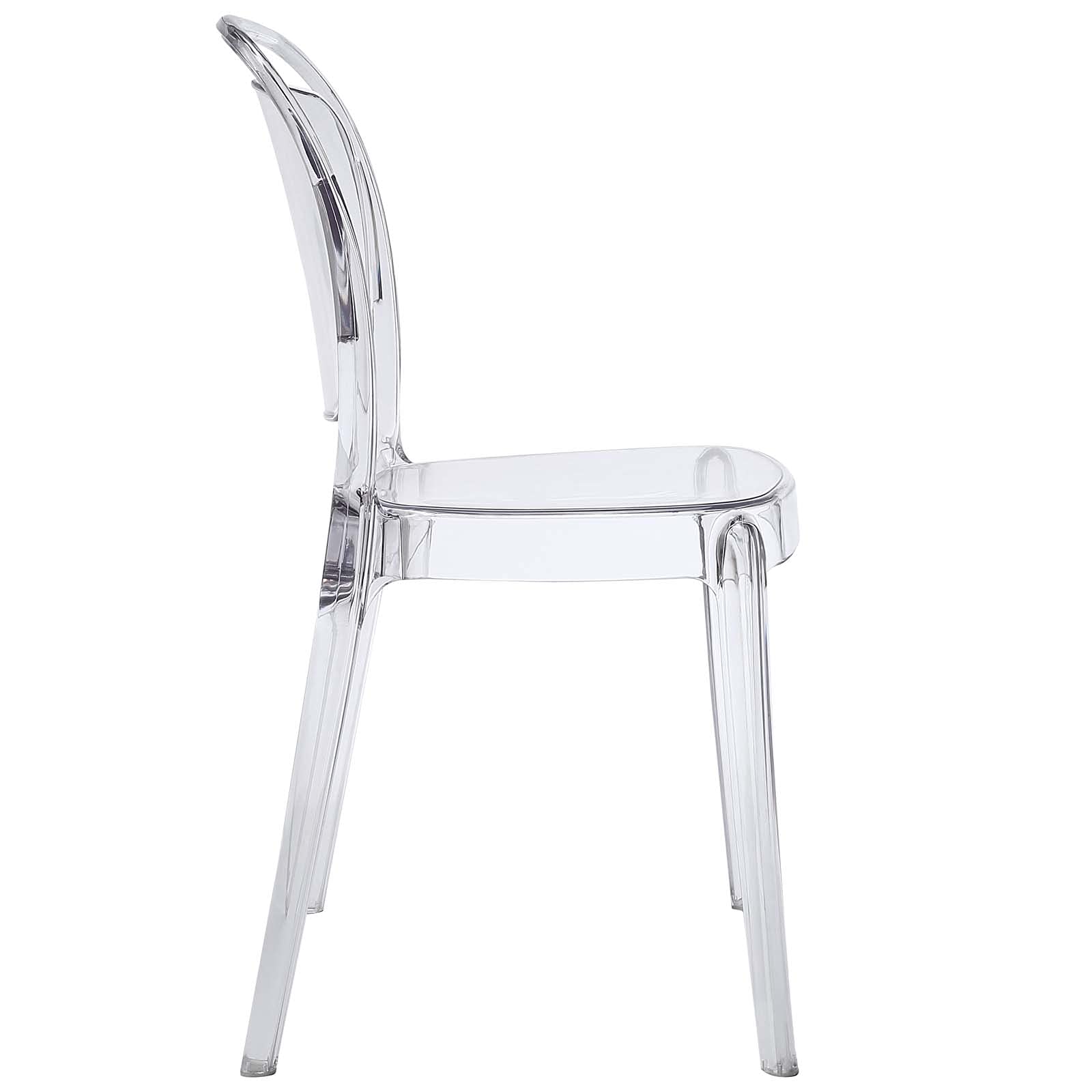 Modway Entreat Modern Clear Acrylic Kitchen & Dining Chair - Fully Assembled for Home, Restaurant & Office Use