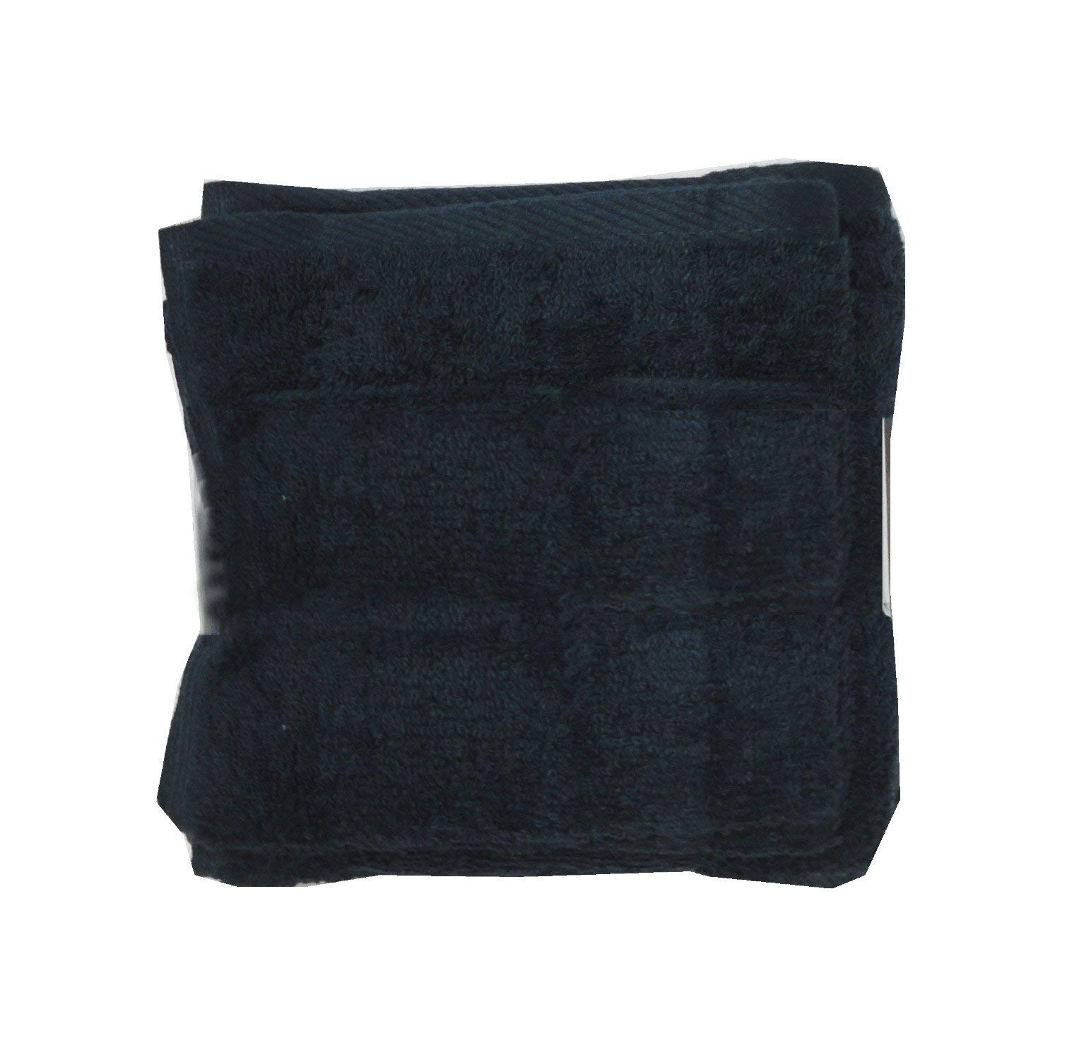 Charisma 4-Piece Luxury Towel Set - 2 Hand Towels & 2 Washcloths, Ultra Soft & Absorbent, Midnight Blue - Perfect for Bathroom, Spa, Guest Room & Hotel Use
