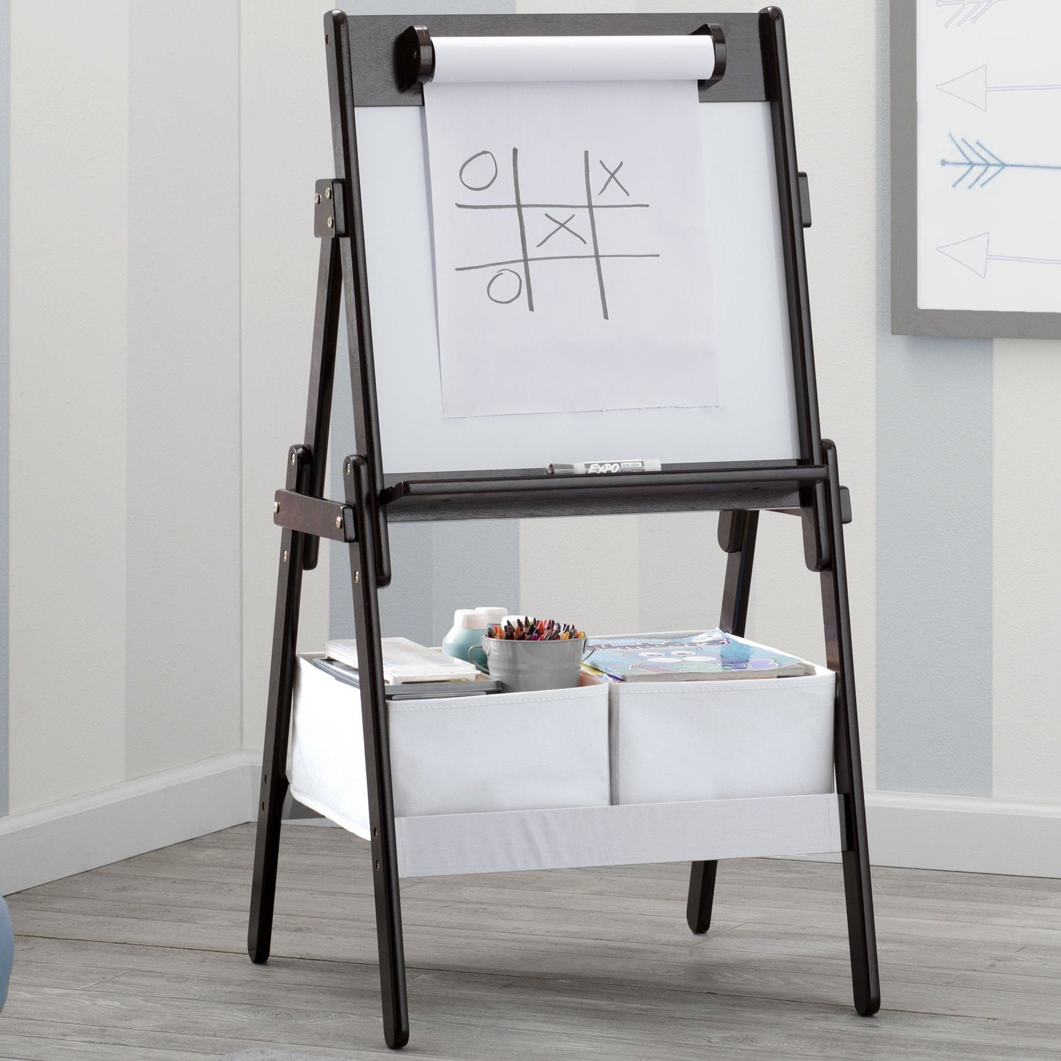 Classic Kids Whiteboard & Dry Erase Easel with Paper Roll & Storage - Perfect for Homeschooling, Classroom & Playroom Learning Activities