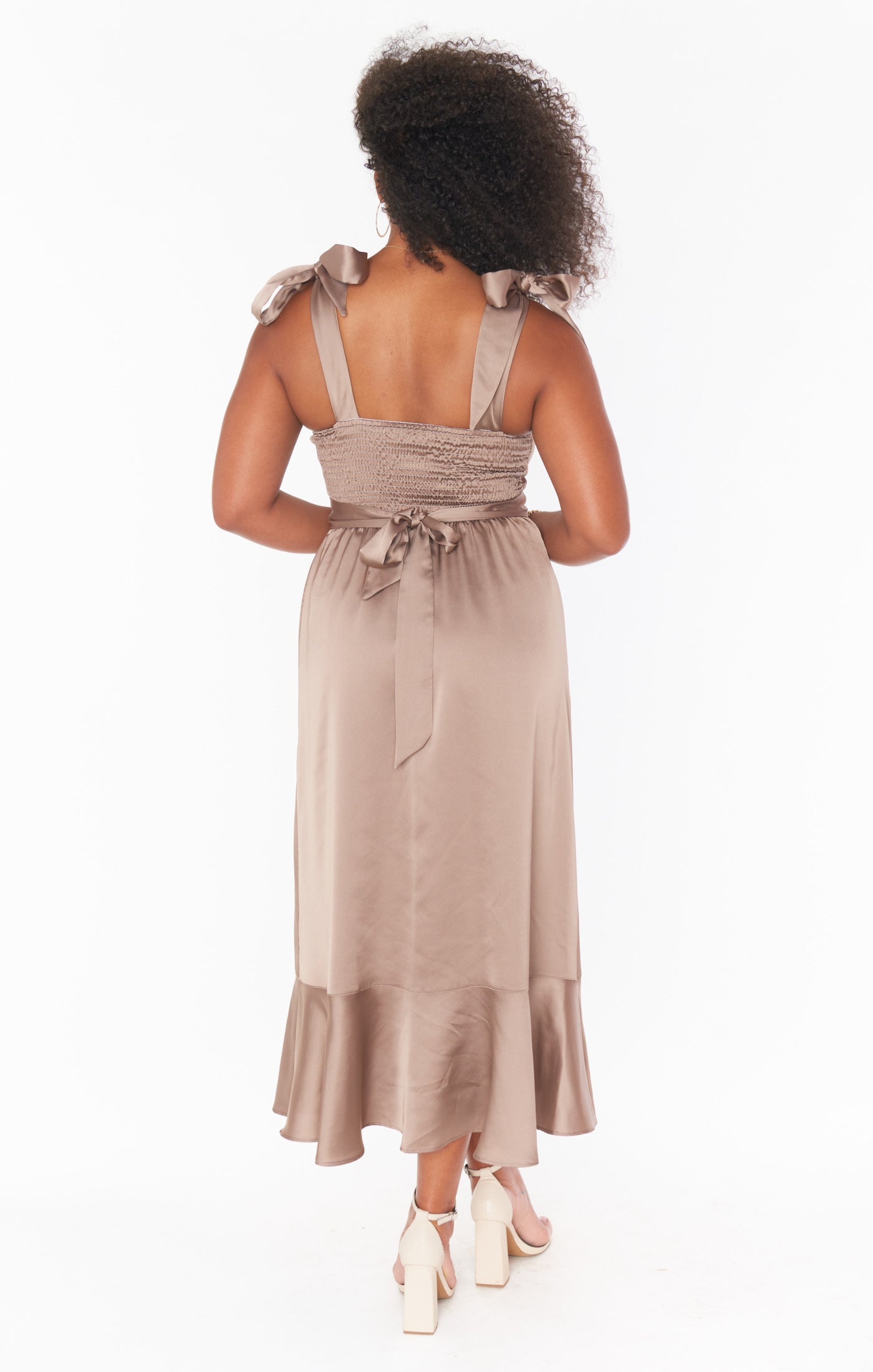 Claire Midi Dress - Elegant Satin Midi Dress for Women | Perfect for Weddings, Parties & Special Occasions | Dune Luxe Collection