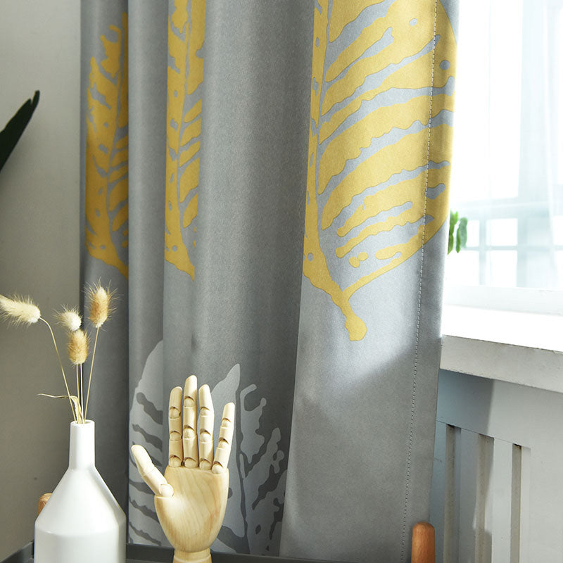 Reyna Rustic Botanical Blackout Thermal Insulated Custom Curtains for Bedroom & Living Room - Energy Efficient Window Treatment for Privacy & Light Control