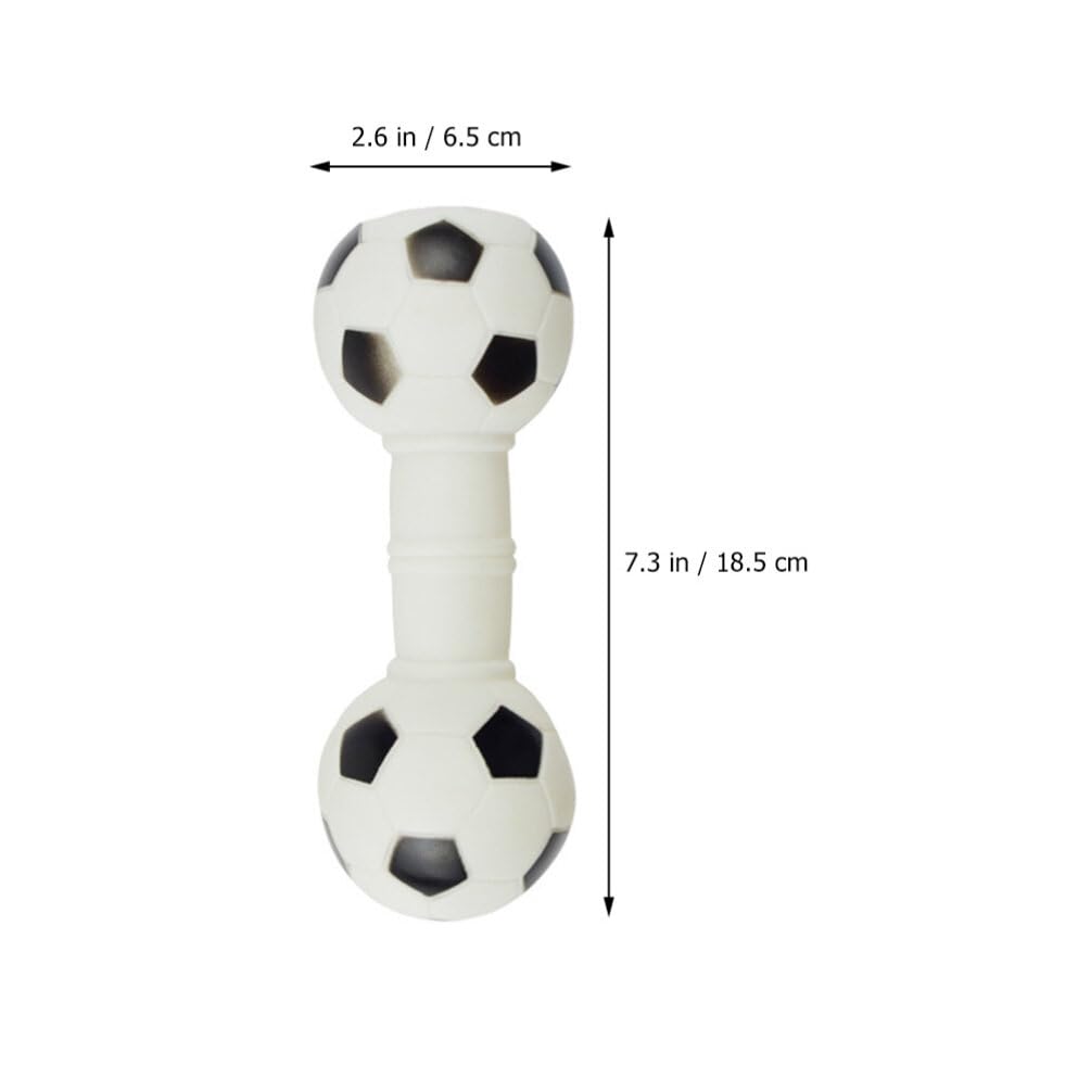 Balacoo 4-Piece Vinyl Dumbbell Dog Chew Toy - Squeaky Interactive Puppy Teething Toy for Small & Medium Dogs - Perfect for Playtime, Training & Dental Health