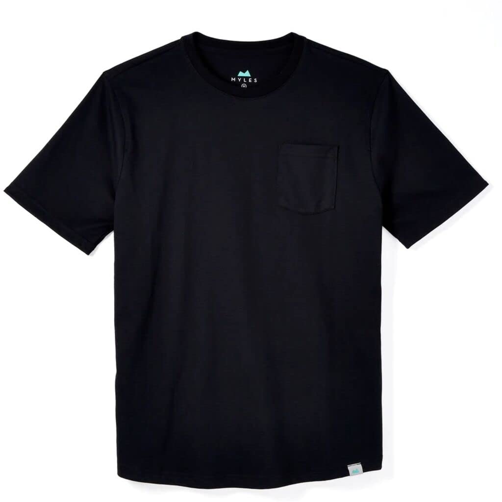 Myles Apparel Men's Everyday Pocket T-Shirt - Comfortable Casual Crew Neck Tee for Daily Wear, Work & Weekend Outings