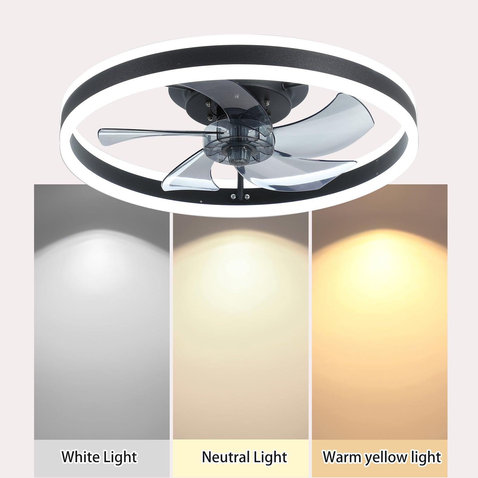 Dimmable LED Ceiling Fan with Lights - Energy Efficient Modern Ceiling Fan for Bedroom, Living Room & Outdoor Use