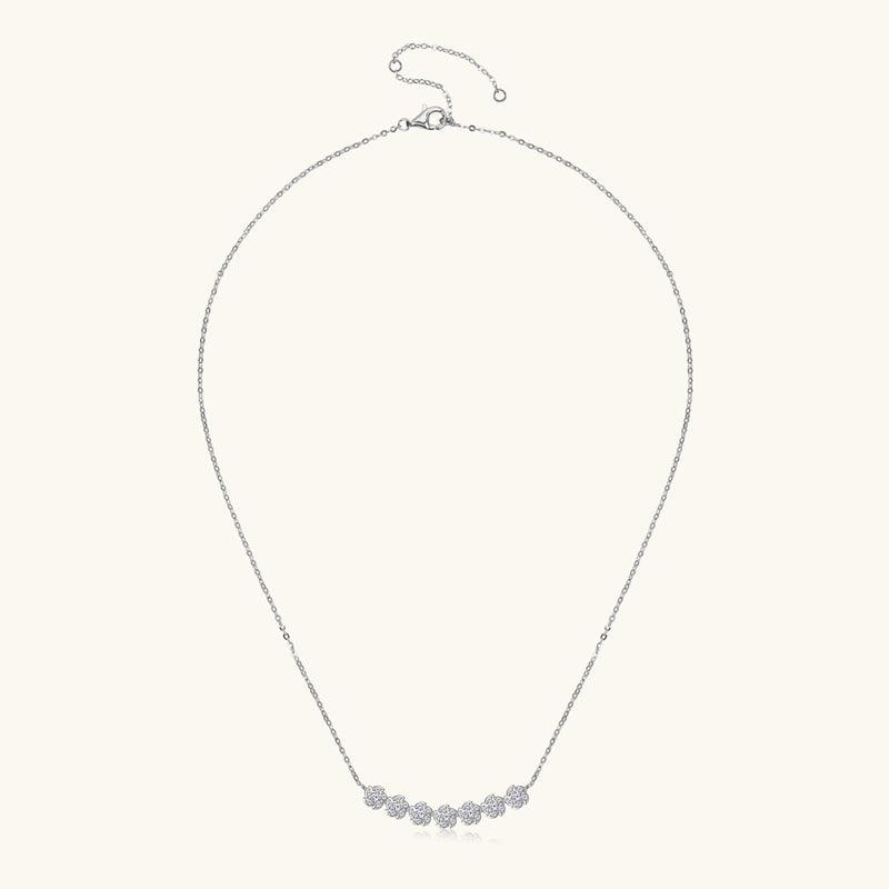 Stunning Moissanite Pendant Necklace for Women - Premium 925 Sterling Silver Flower Jewelry Gift for Anniversary, Birthday & Valentine's Day