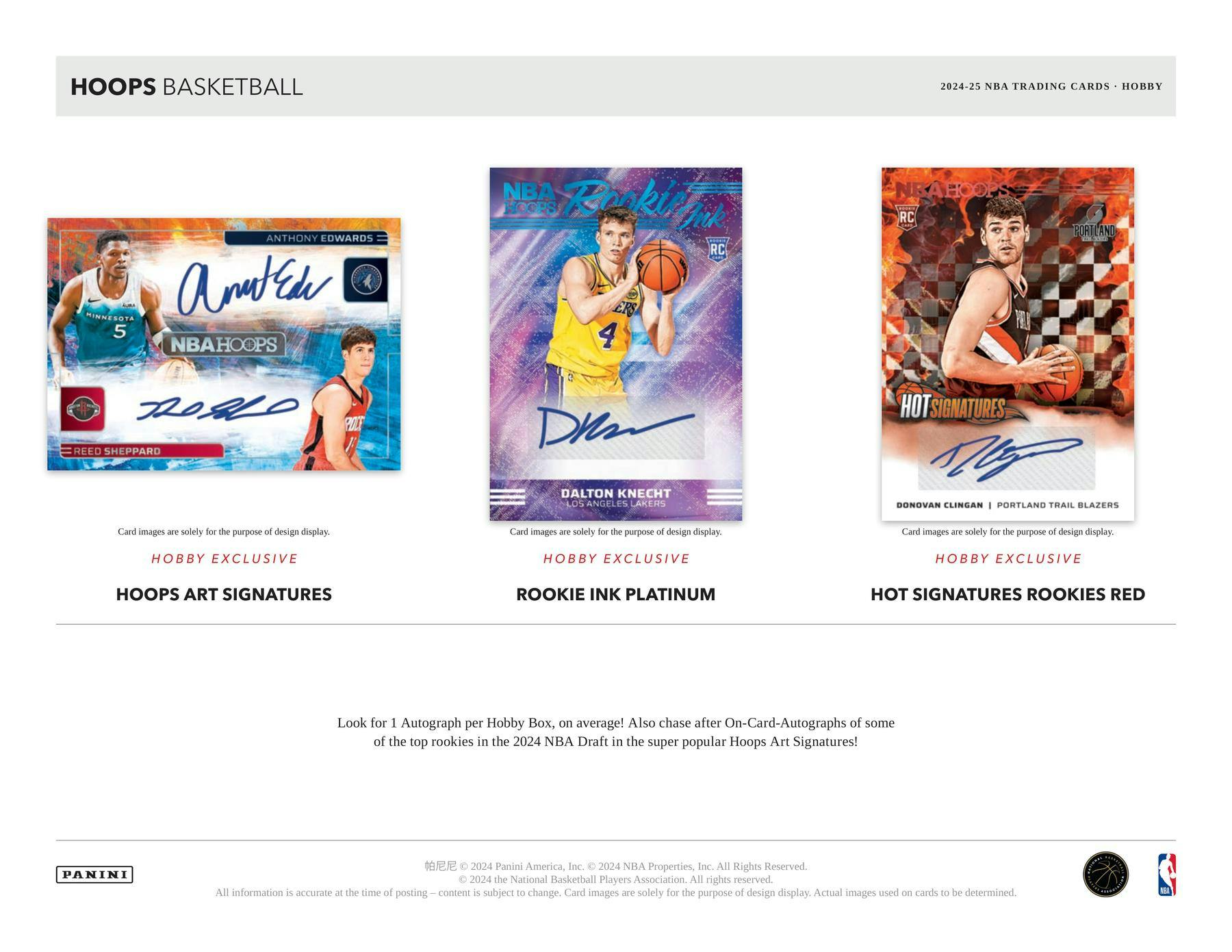 2024-2025 Panini Hoops Basketball Hobby Box - 24 Packs with Exclusive NBA Trading Cards - Perfect for Collectors, Fantasy Leagues & Gift Giving