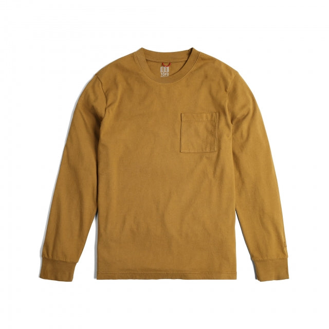 Men's Long Sleeve Dirt Pocket T-Shirt - Comfortable Workwear for Outdoor Activities, Hiking & Casual Wear