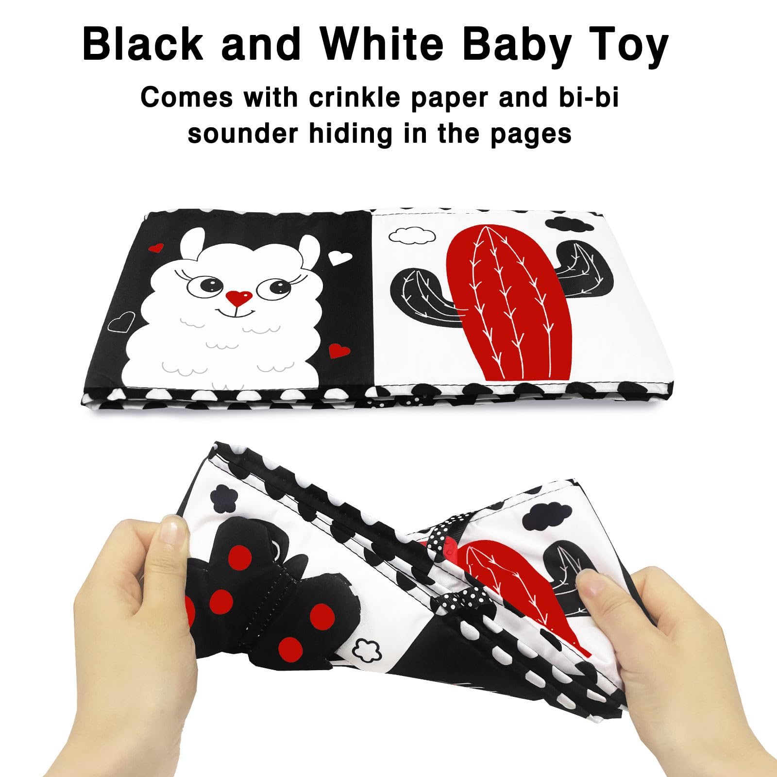 High Contrast Black and White Baby Toys for Newborns 0-6 Months - Soft Sensory Book for Tummy Time, Visual Stimulation & Brain Development - Montessori Learning Toy Gift (Butterfly Design) - Perfect for Early Childhood Education & Newborn Playtime