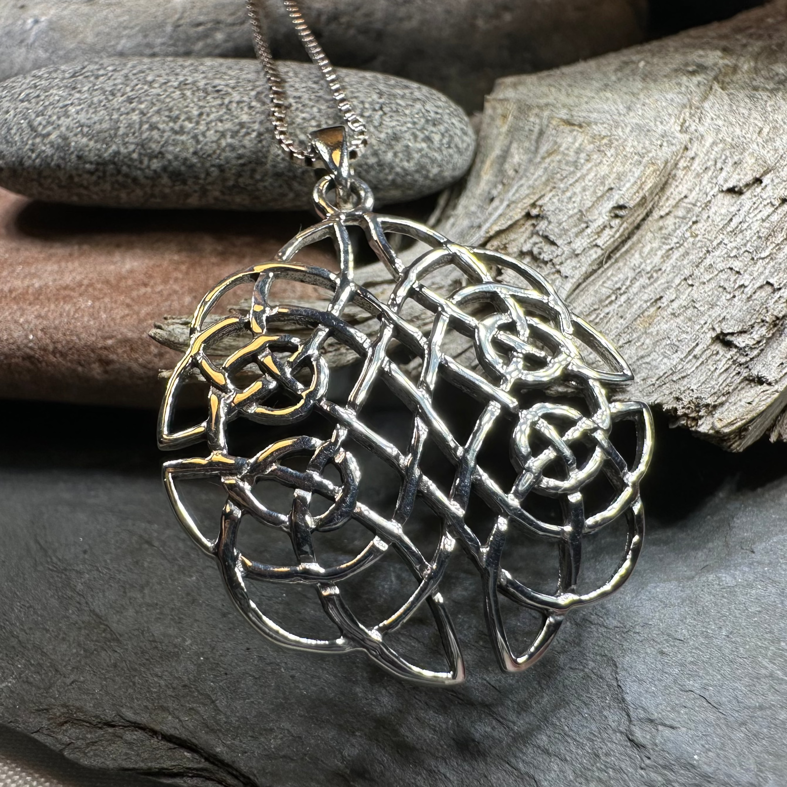 Celtic Knot Necklace for Women - Stainless Steel Irish Pendant with Adjustable Chain - Perfect for St. Patrick's Day, Weddings & Gifts