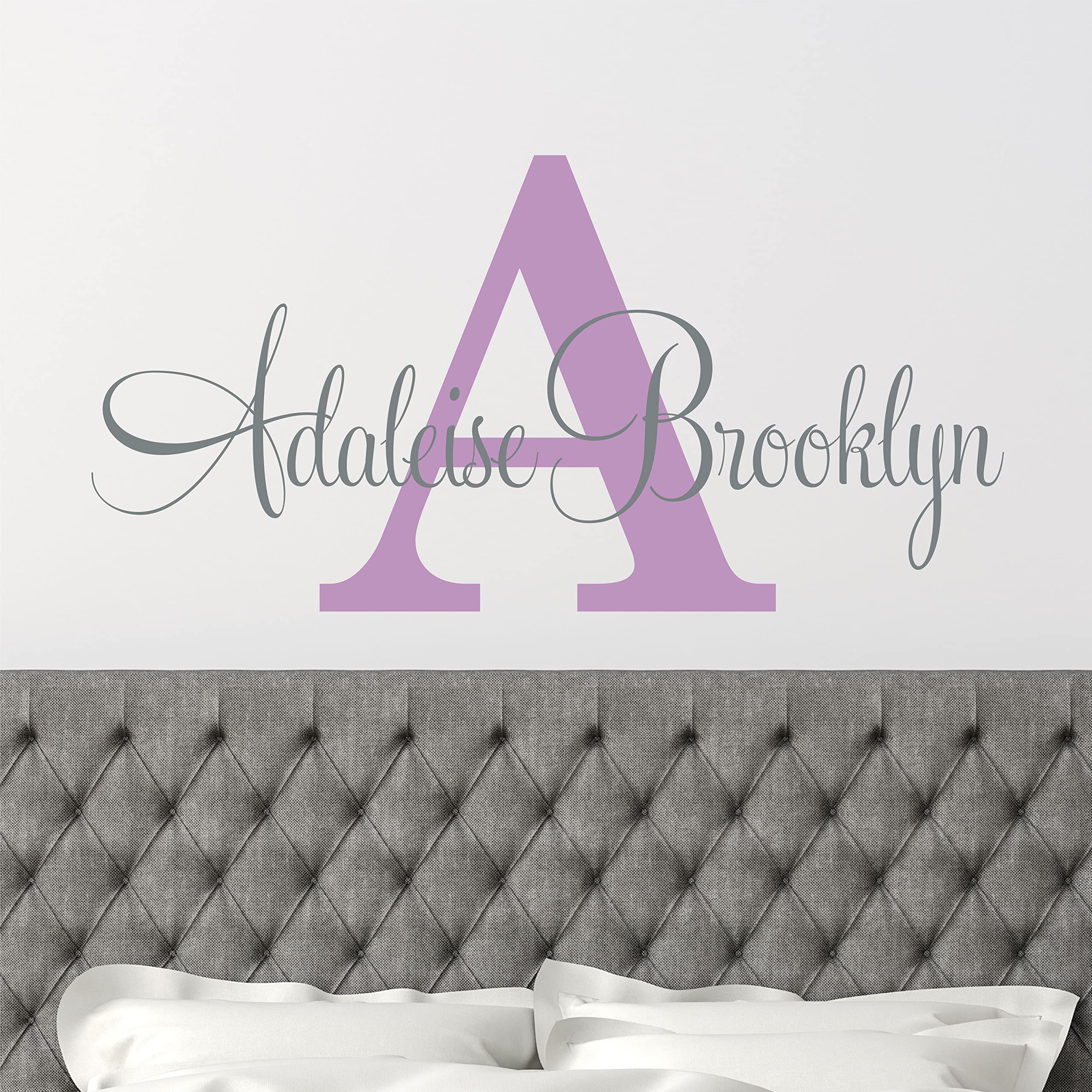Custom Personalized Name Wall Decal Sticker - Nursery, Kids Room Decor - Vinyl Wall Art for Girls & Boys (28