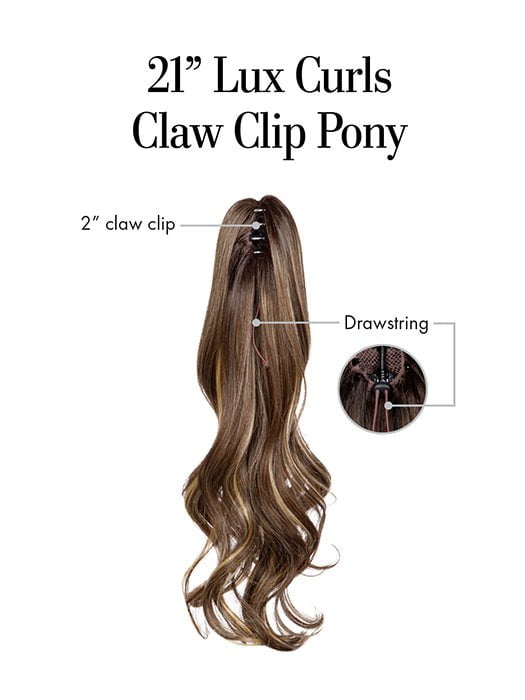21in Lux Curls Ponytail Hair Extension | Synthetic Hairpiece for Women - Perfect for Parties, Weddings & Everyday Styling