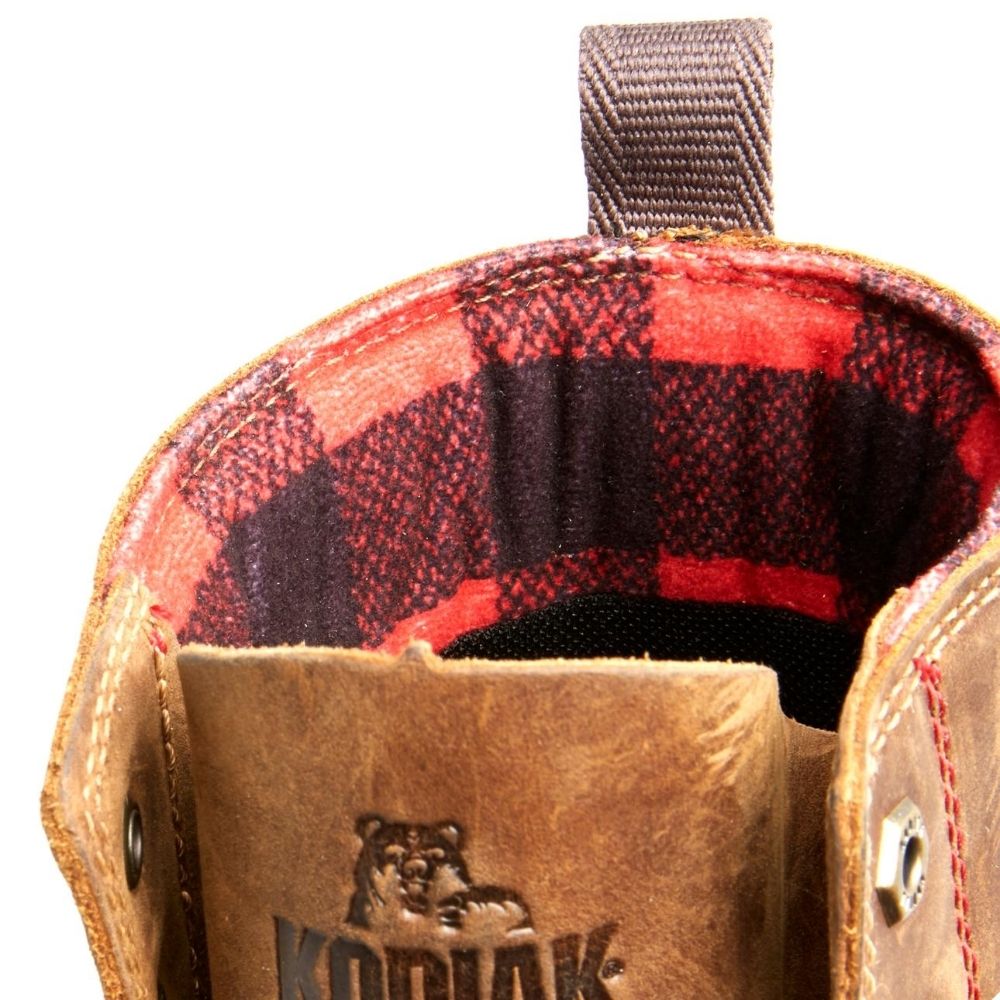 Kodiak McKinney Men's 8 Waterproof Composite Toe Work Boots - Brown (KD0A4NLSBRN) | Durable Safety Shoes for Construction, Hiking & Outdoor Work