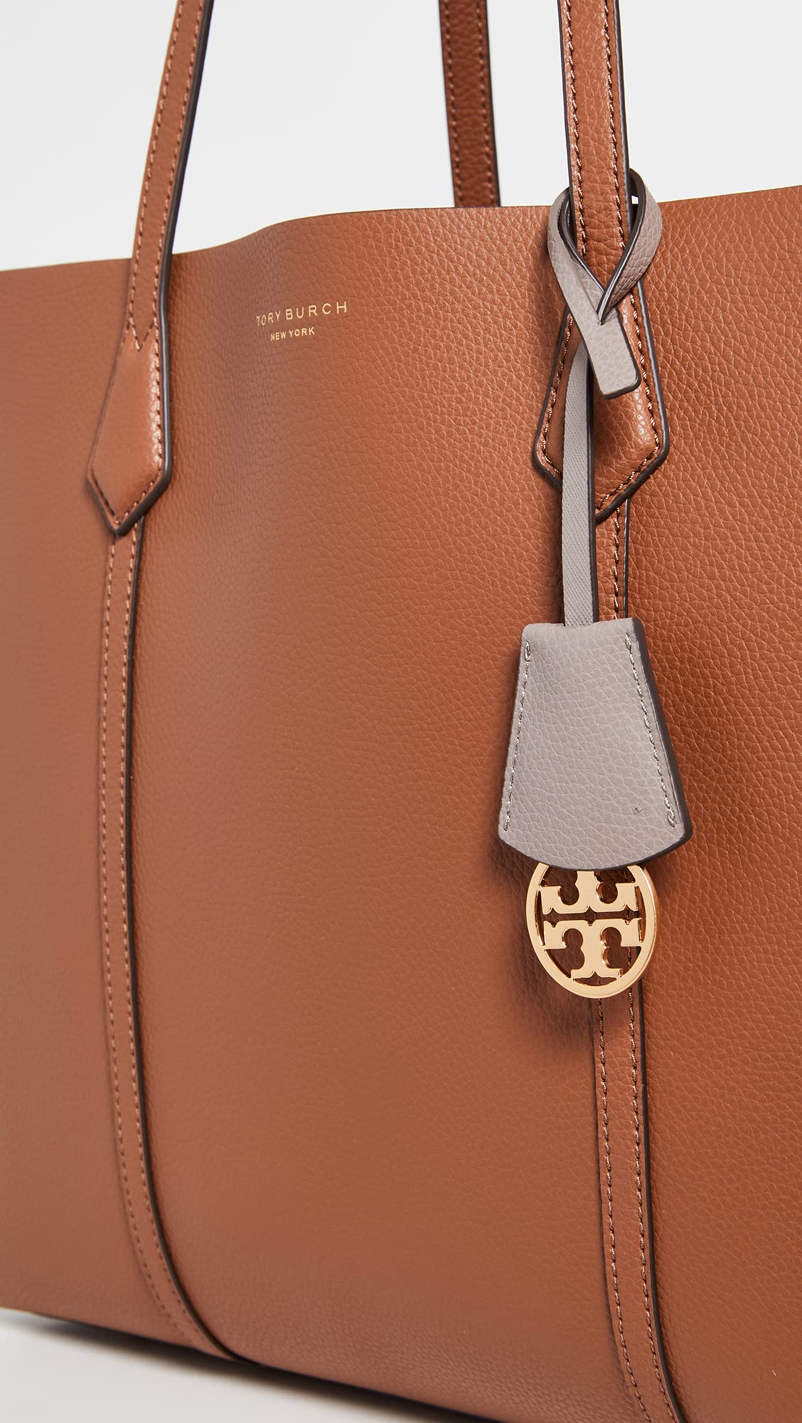 Tory Burch Perry Triple Compartment Tote Bag for Women - Stylish Leather Handbag with Spacious Storage for Work, Travel & Everyday Use