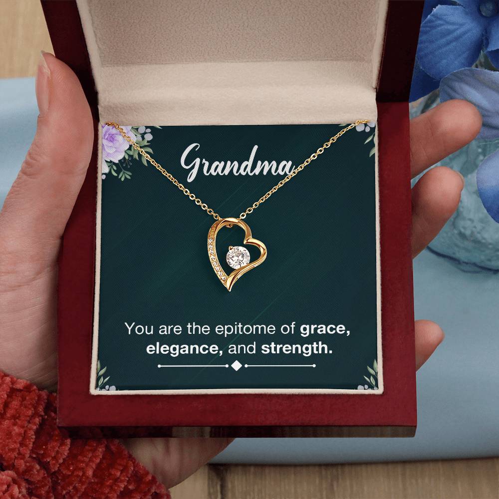 Beautiful Heart Necklace for Grandma - Thoughtful Gift from Grandkids - Perfect for Birthdays, Mother's Day & Family Celebrations