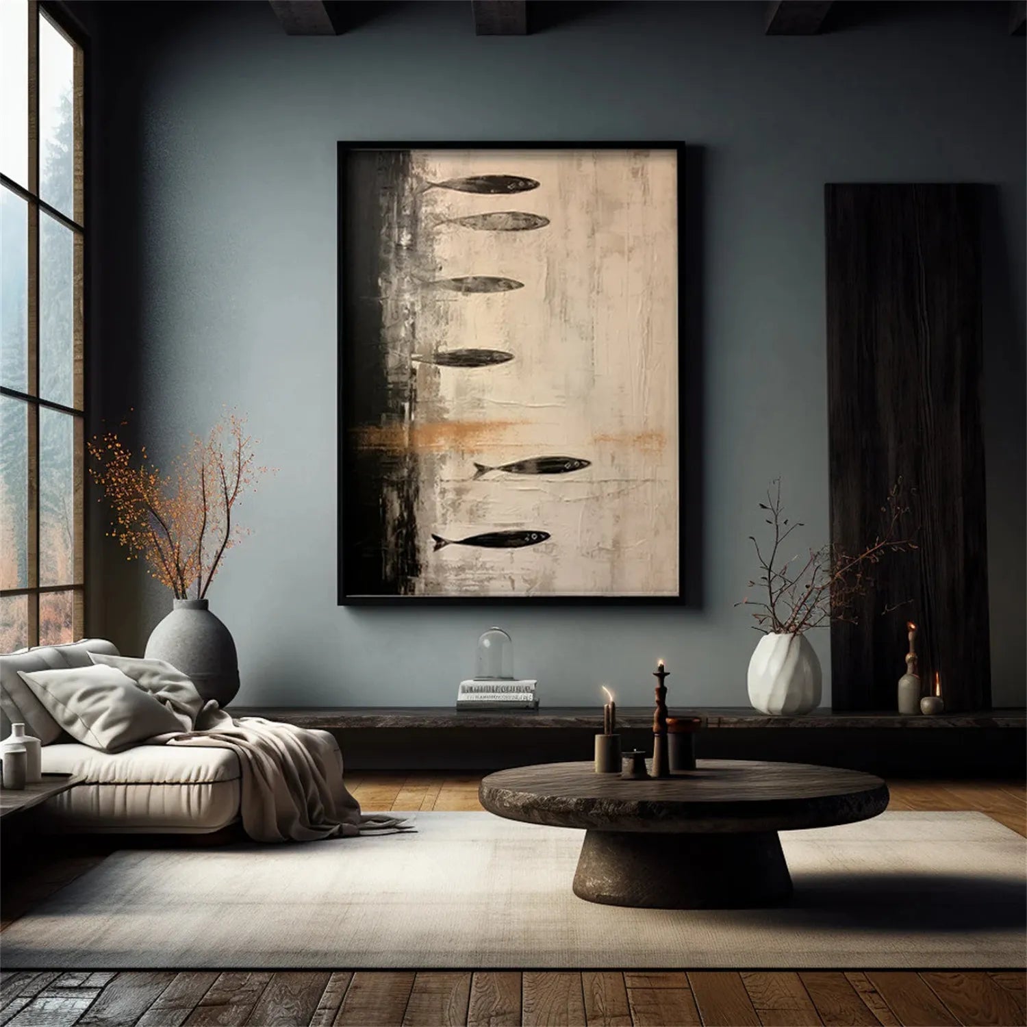 Abstract Painting #AB 163 - Modern Wall Art for Living Room, Bedroom & Office Decor | Large Canvas Artwork for Home & Office Interior Design